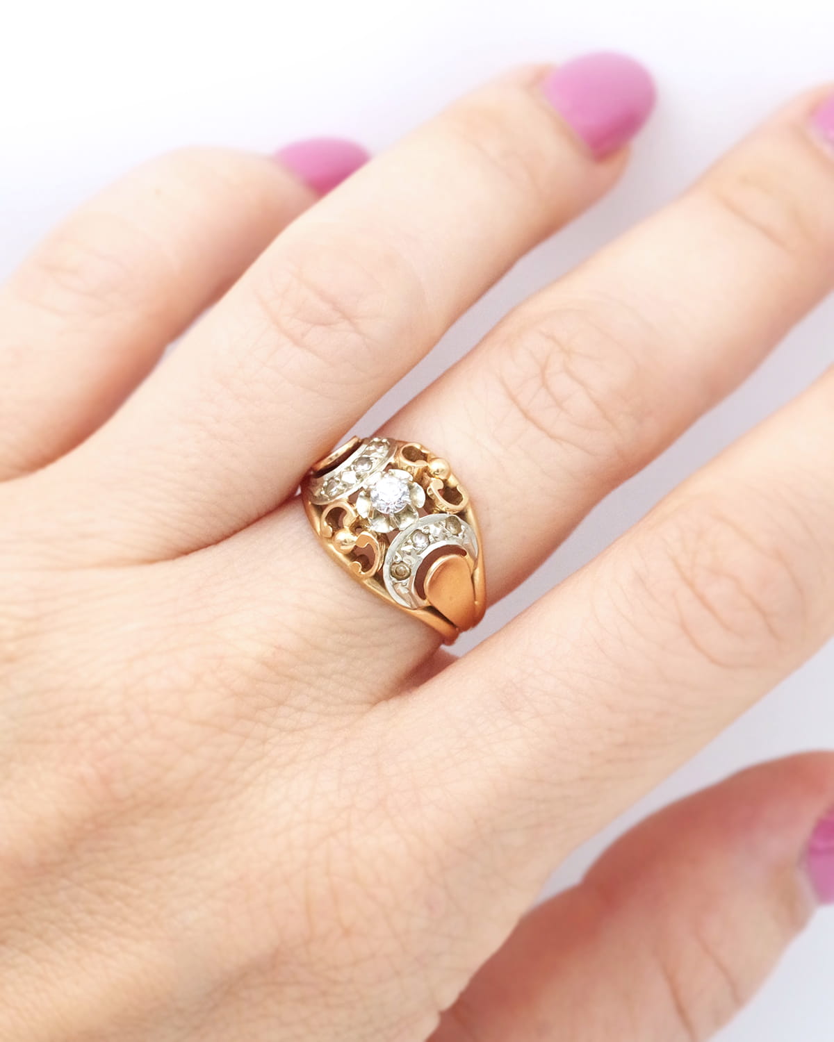 Mid century diamond ring