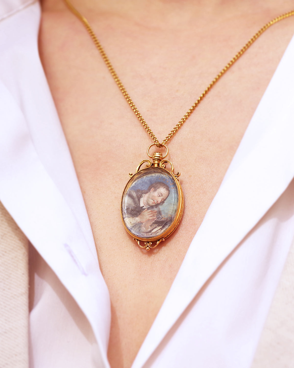 Antique georgian gold locket pendant