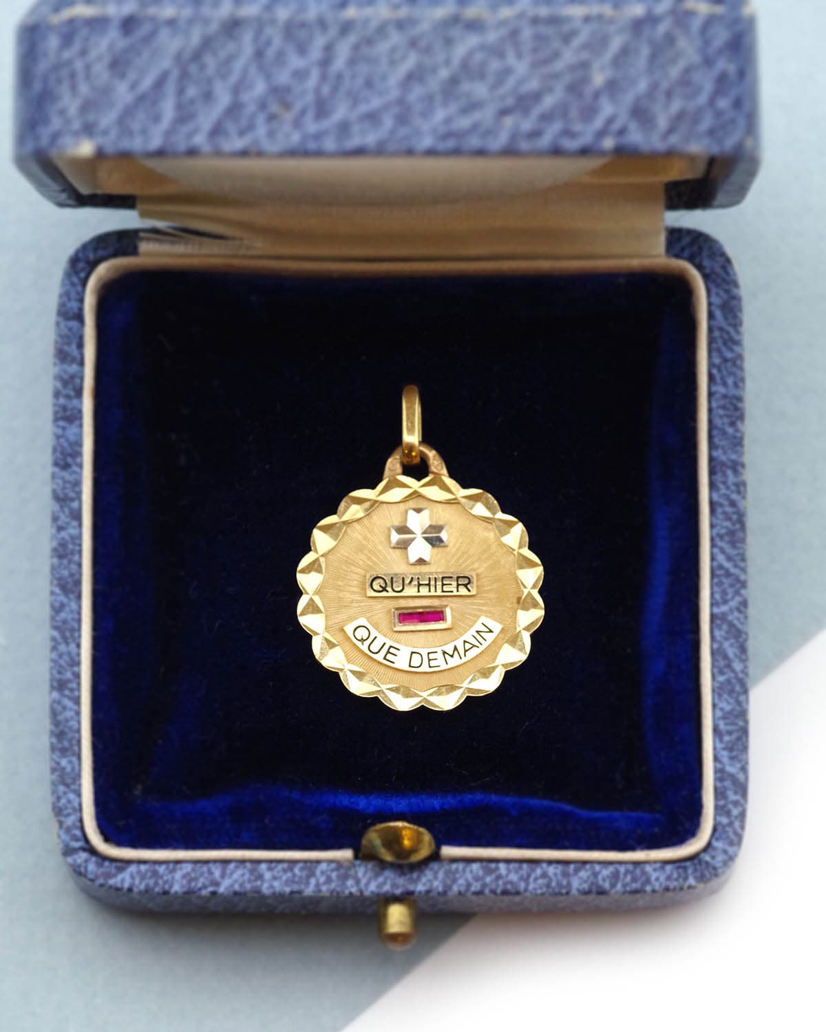 Vintage love medal in gold