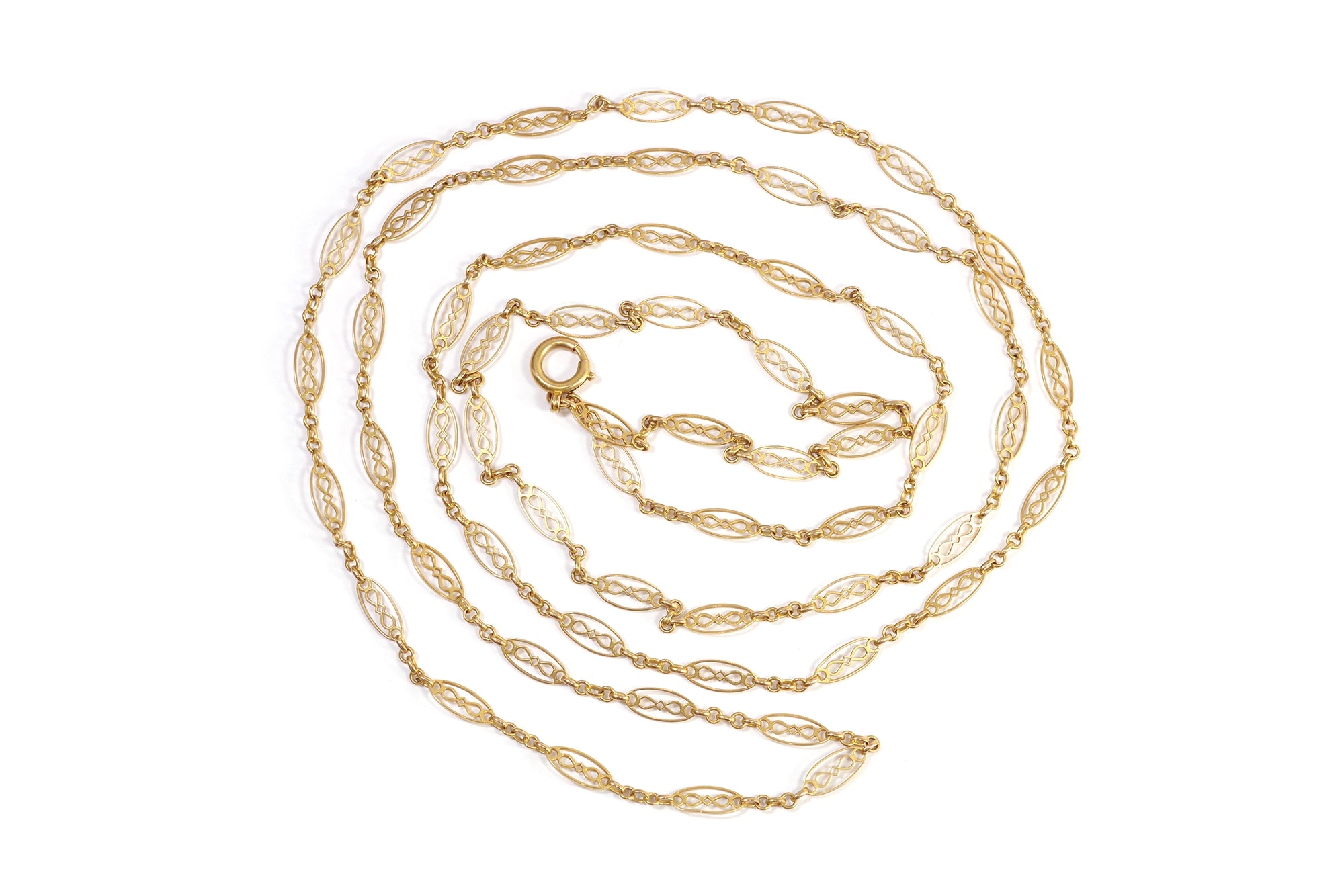 Victorian long chain necklace