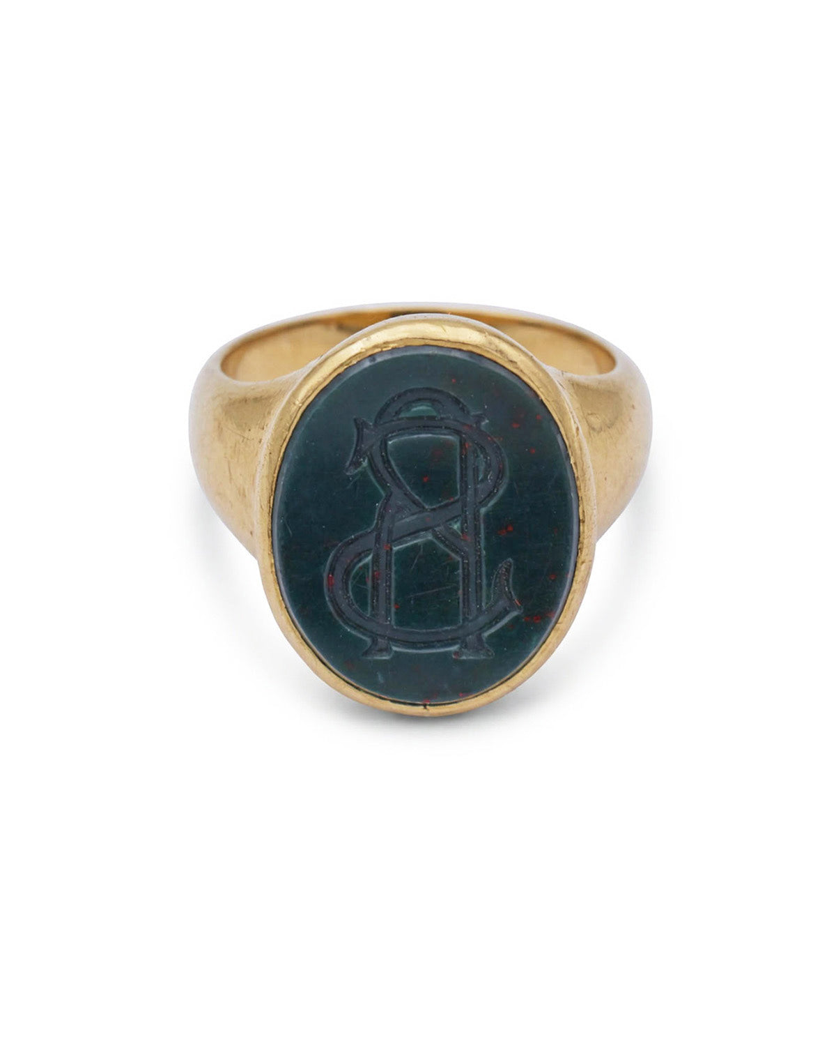 bague jaspe sanguin en or