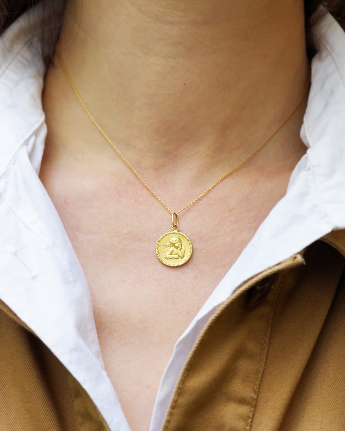 Dropsy angel medal pendant