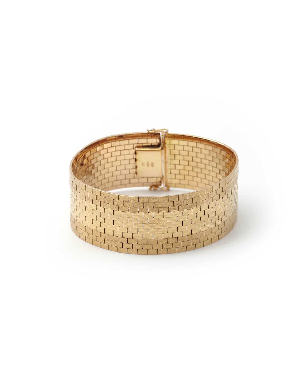 Italian fancy link cuff bracelet