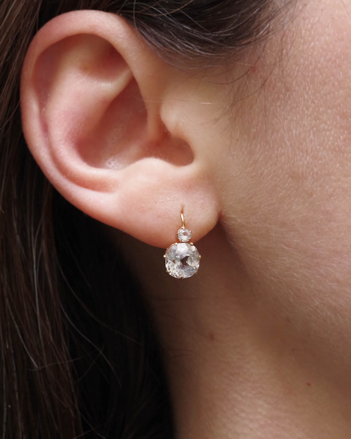 Antique gold paste earrings