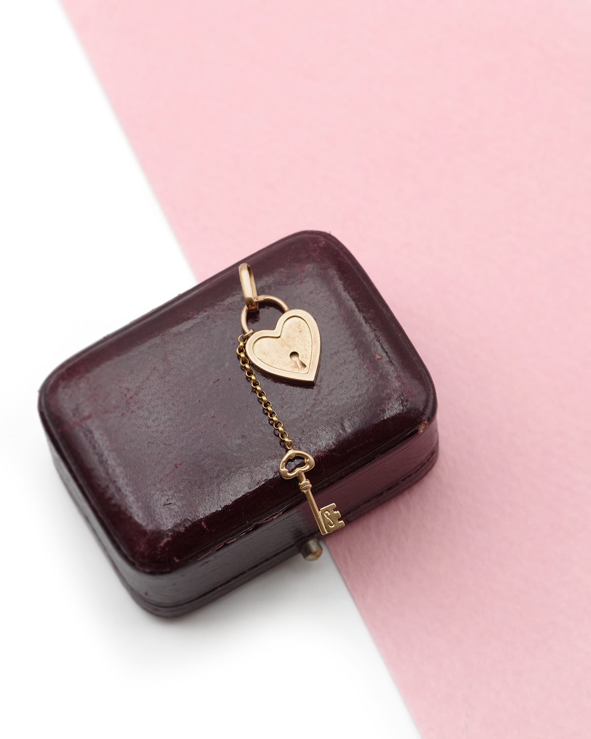 Pendentif cœur cadenas