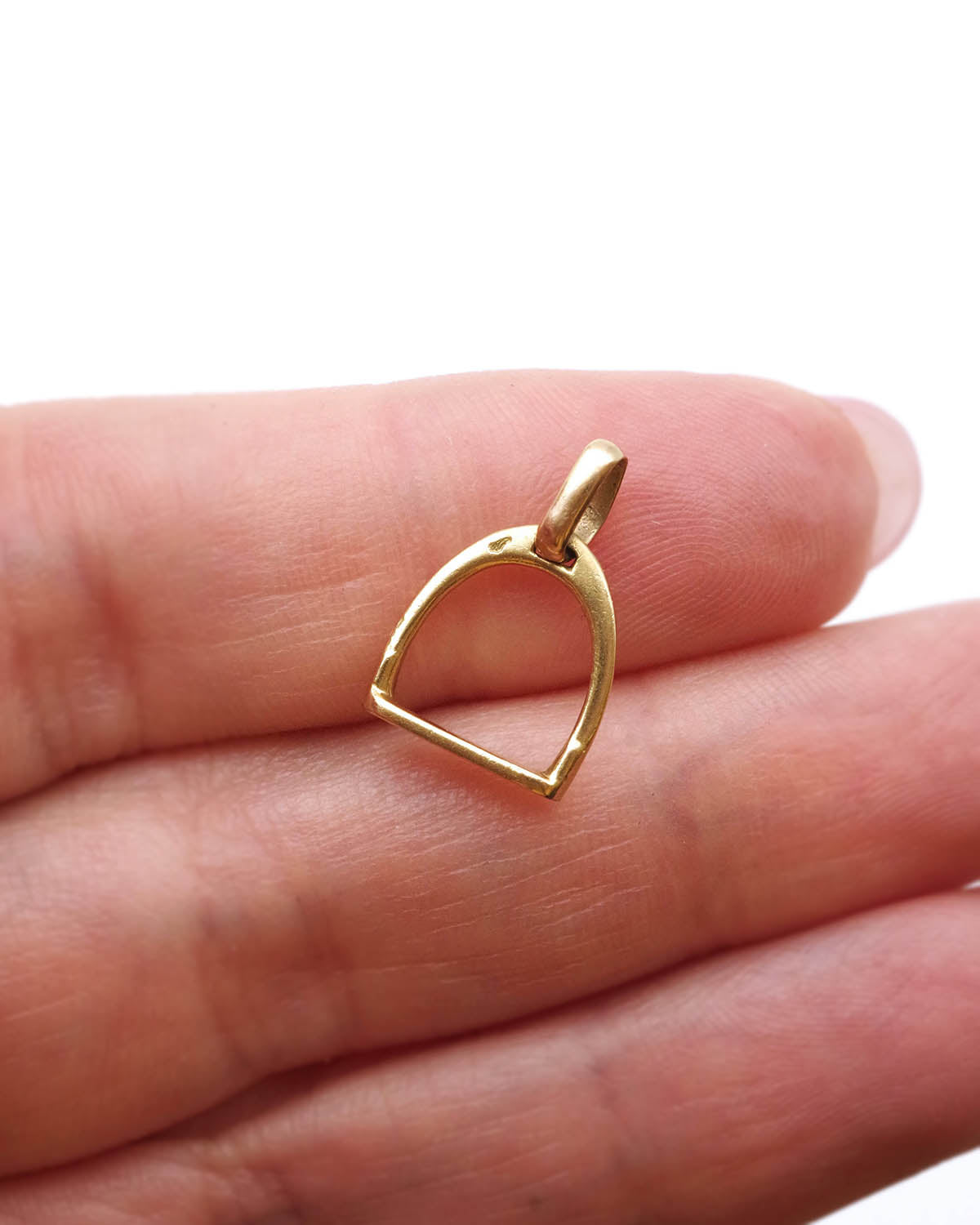 Edwardian stirrup pendant charm