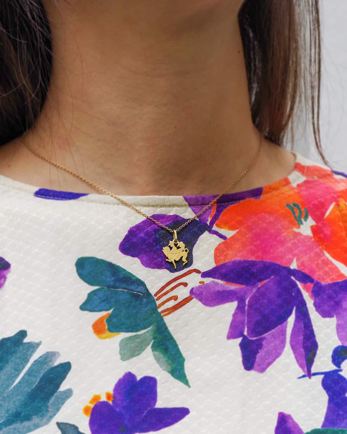 Antique gold charm pendant