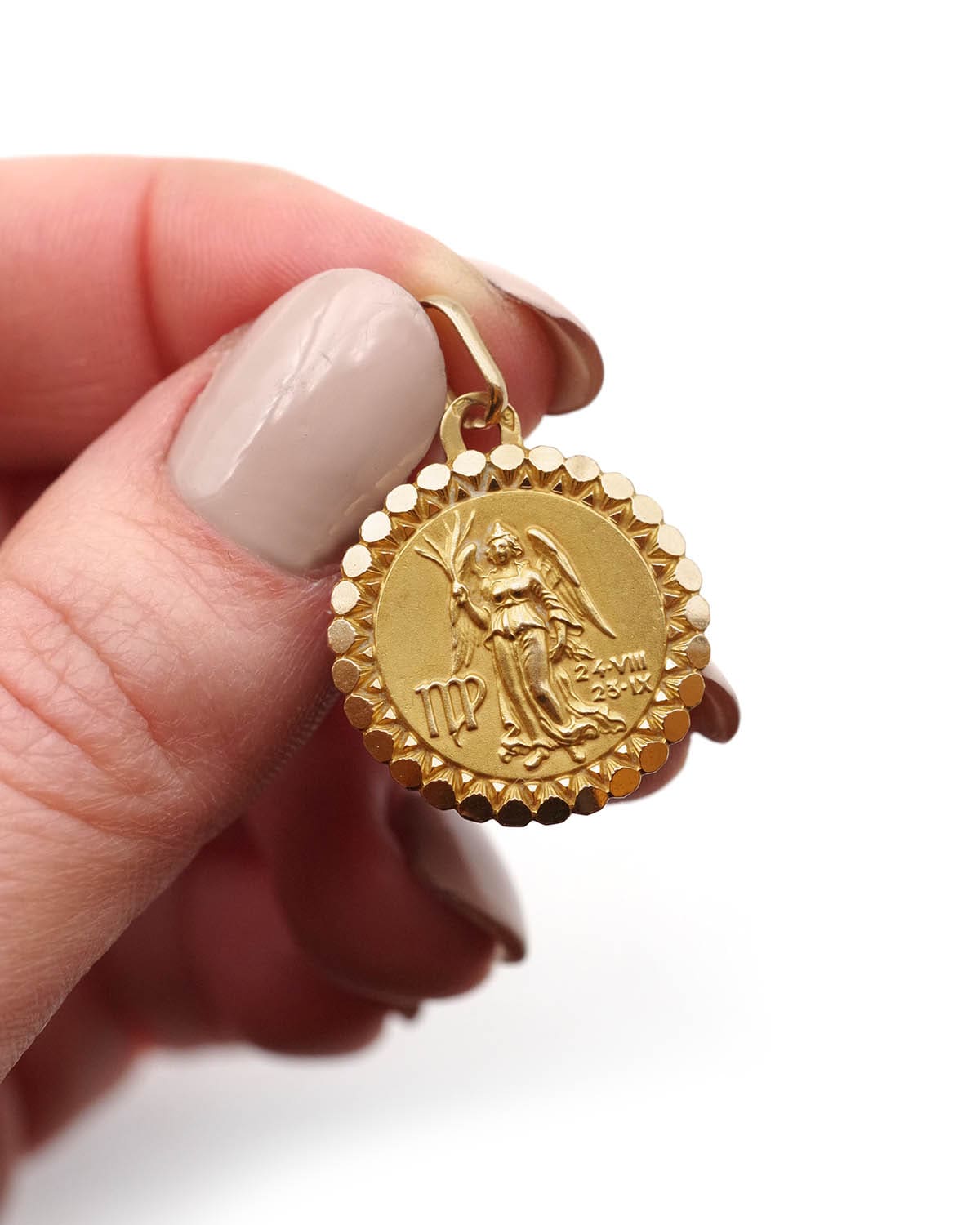 Virgo astrological medal pendant