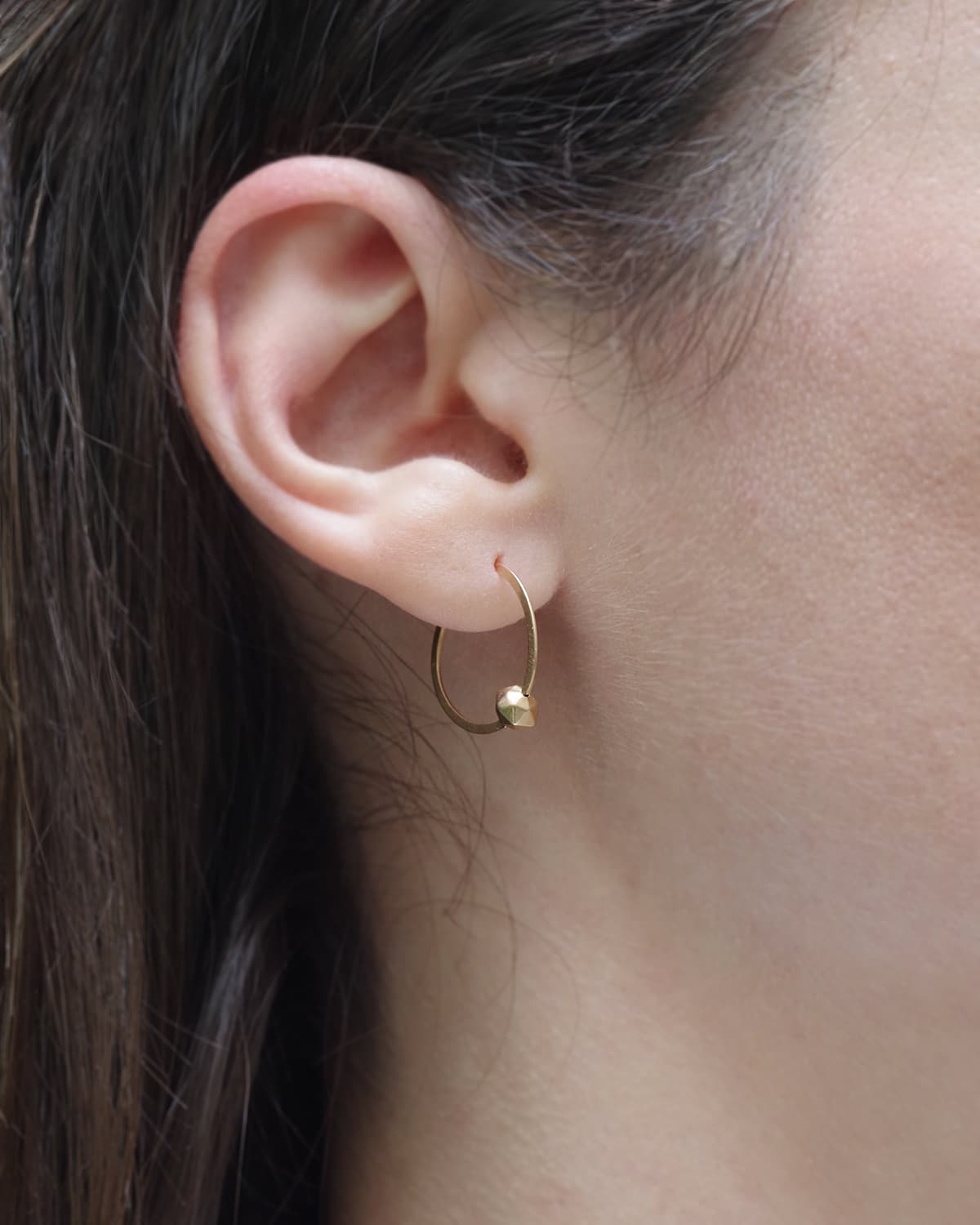 Victorian french hoop earrings in gold