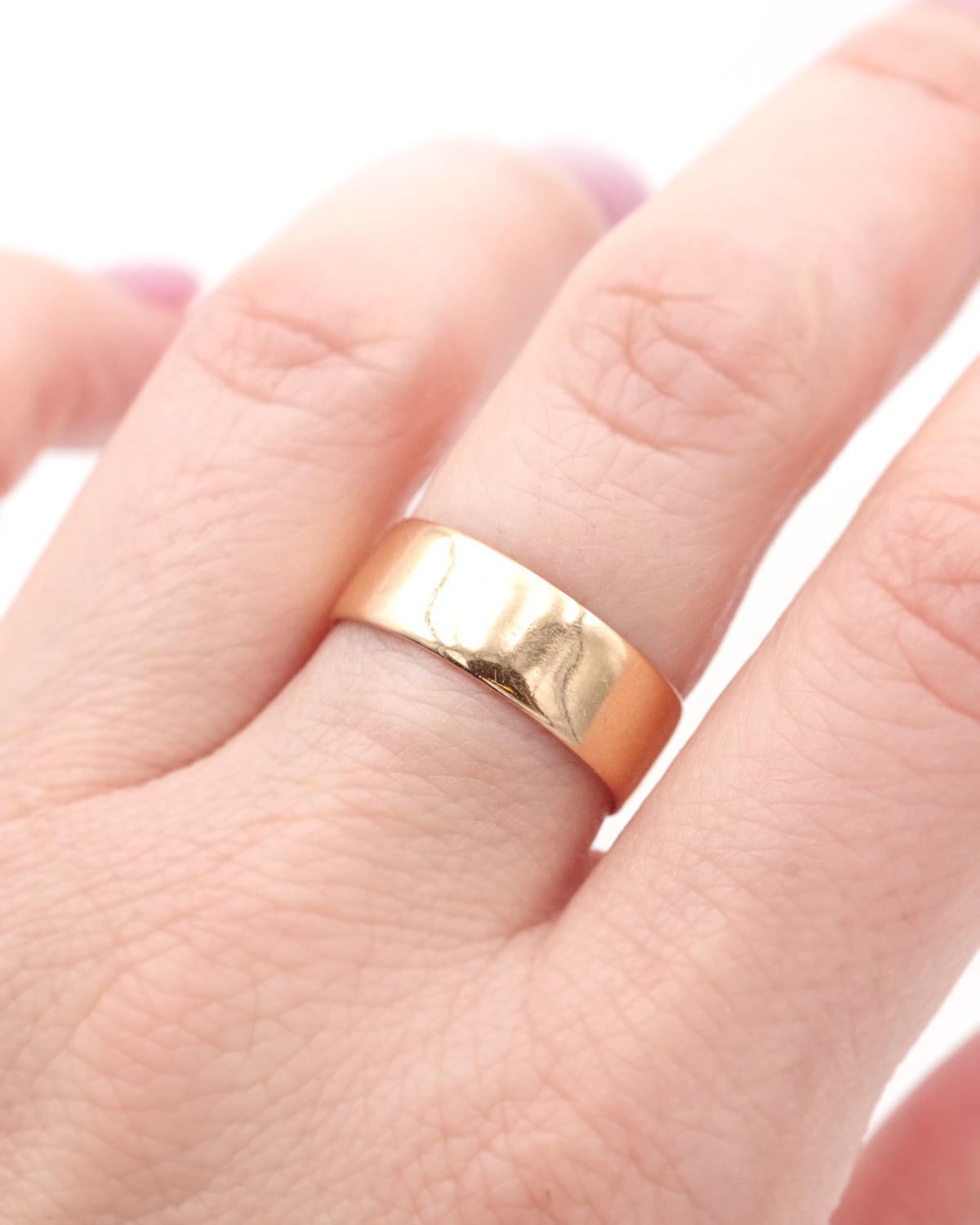 Large engraved wedding ring