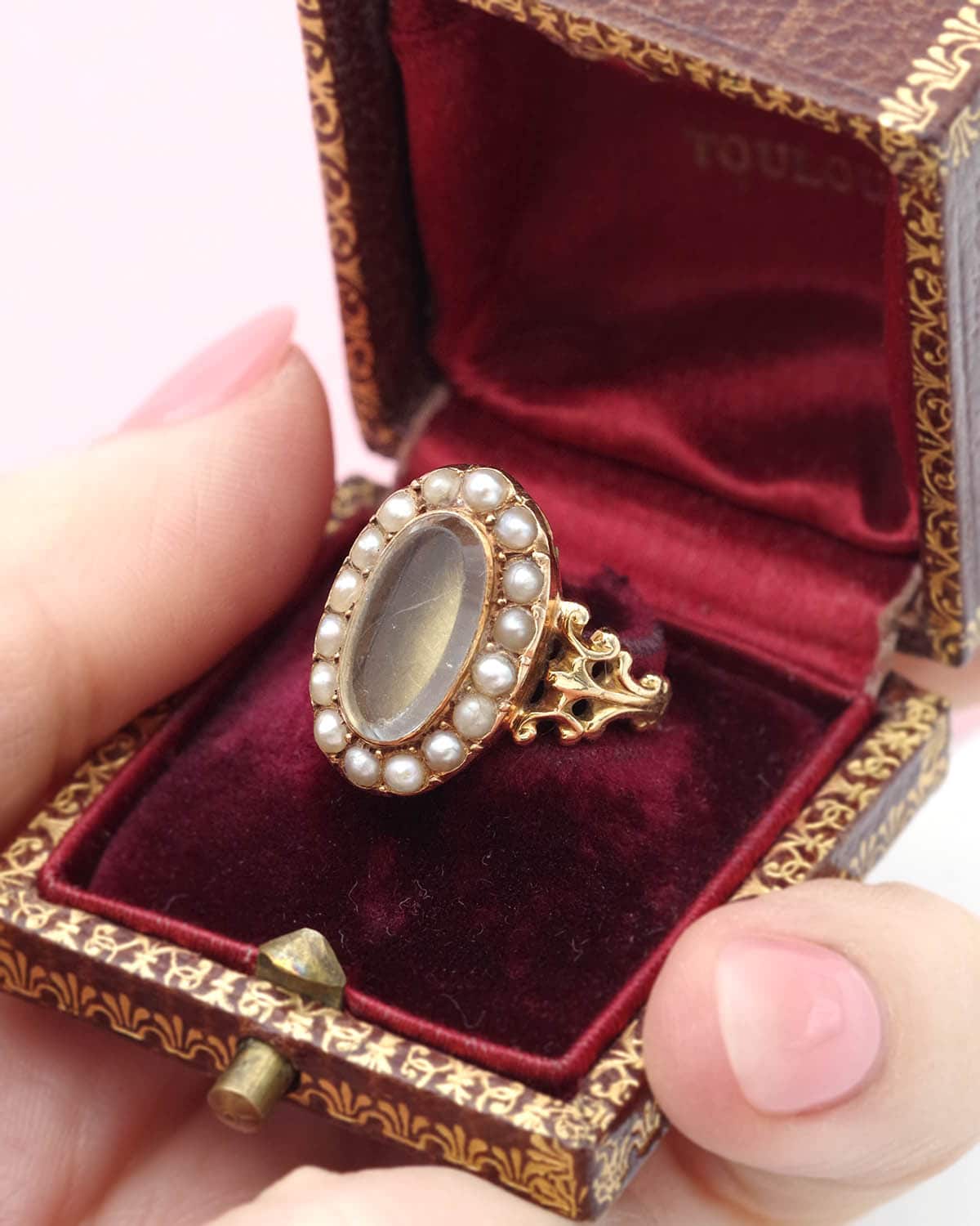 Victorian secret locket ring
