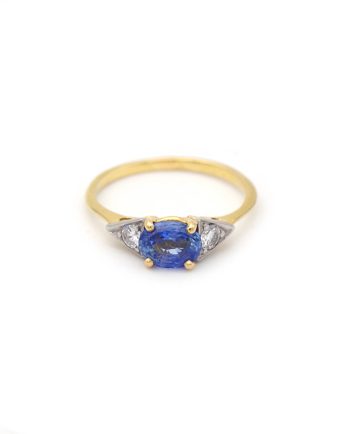 bague saphir de ceylan en or
