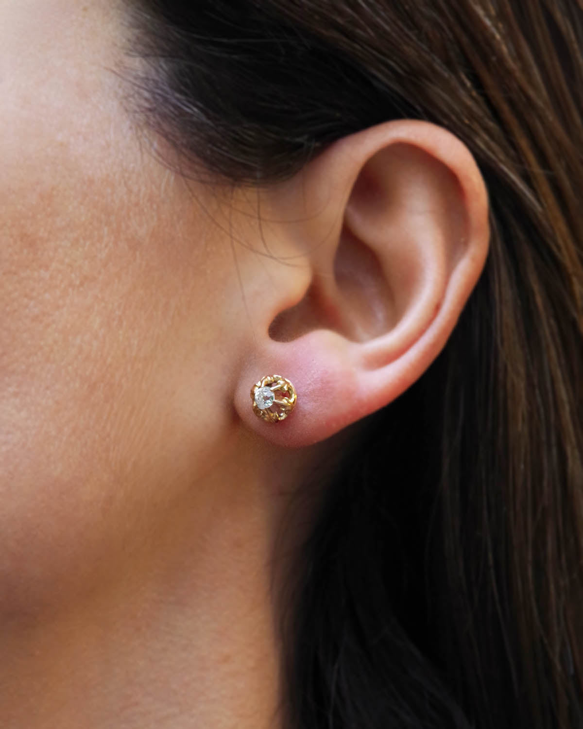 clous d'oreille diamants en or