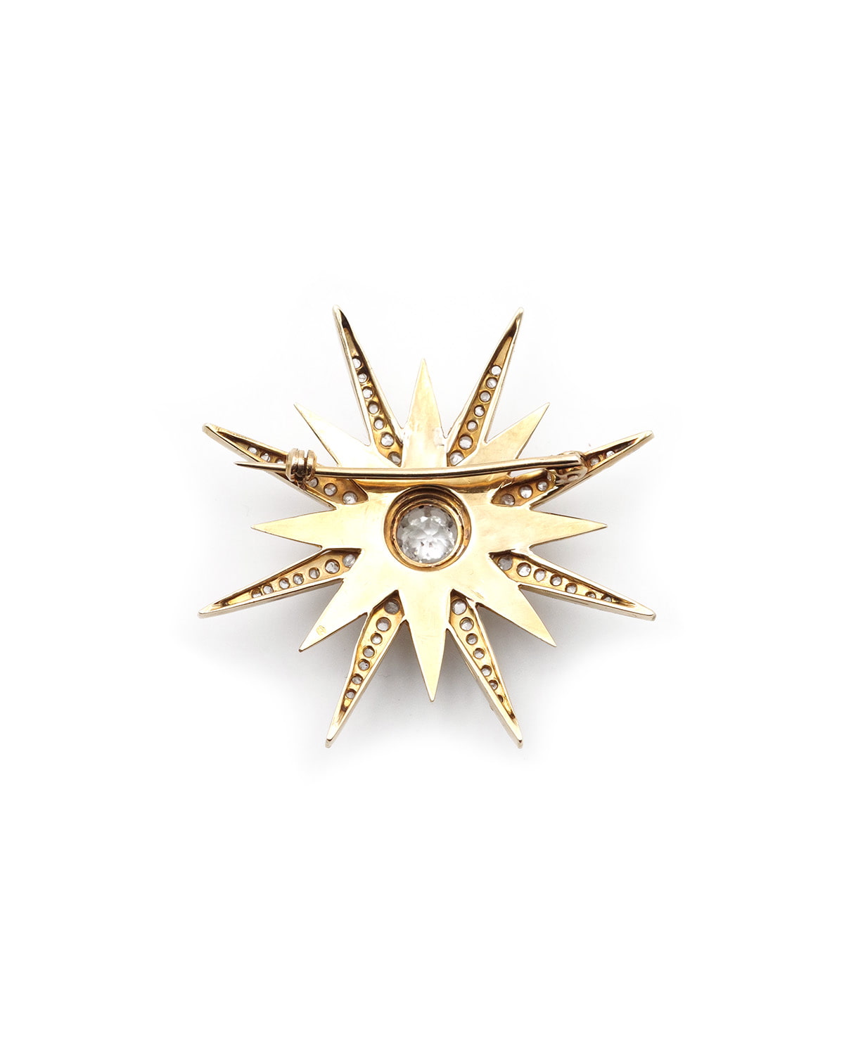 Victorian diamond celestial brooch