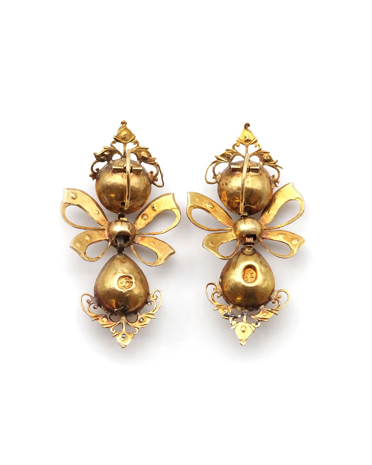Boucles d'oreille noeud espagnoles en or