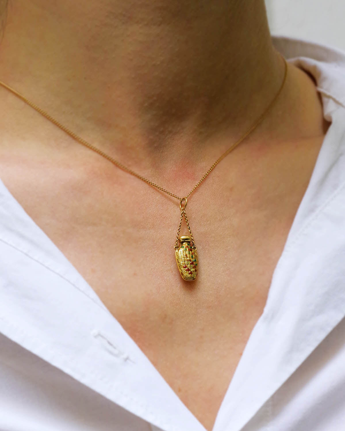 Antique perfume bottle pendant