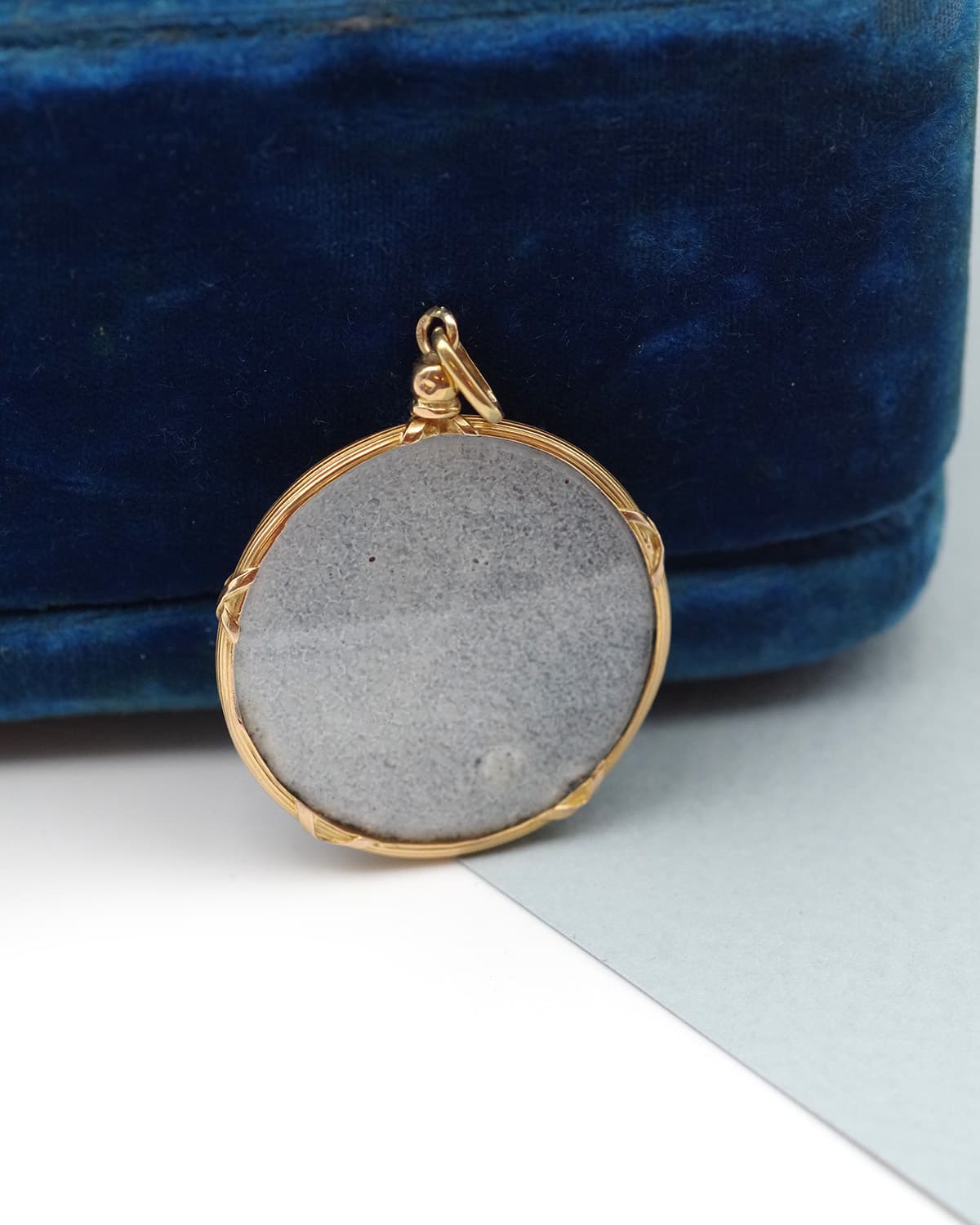 Victorian glass gold locket