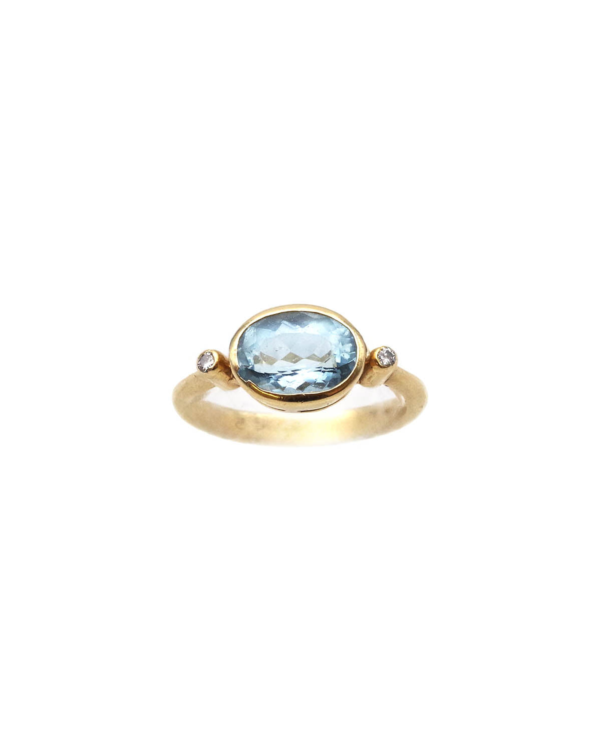 bague aigue-marine en or