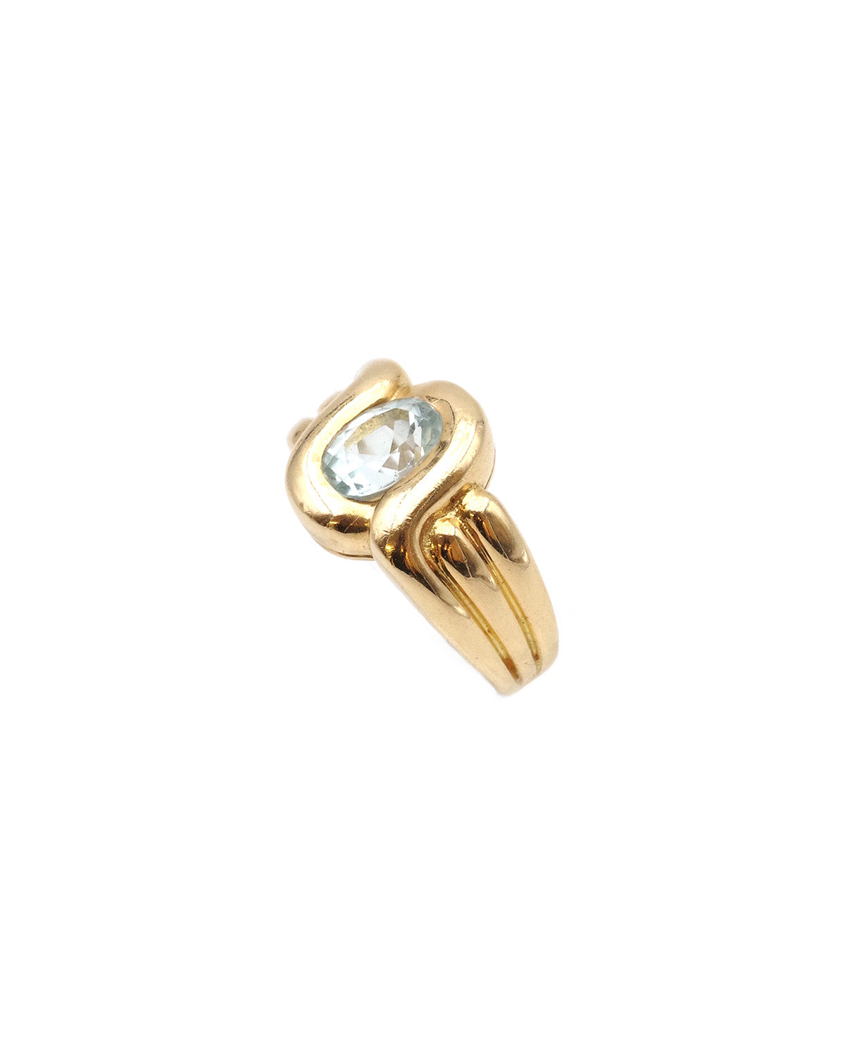 Bague bandeau Rétro topaze