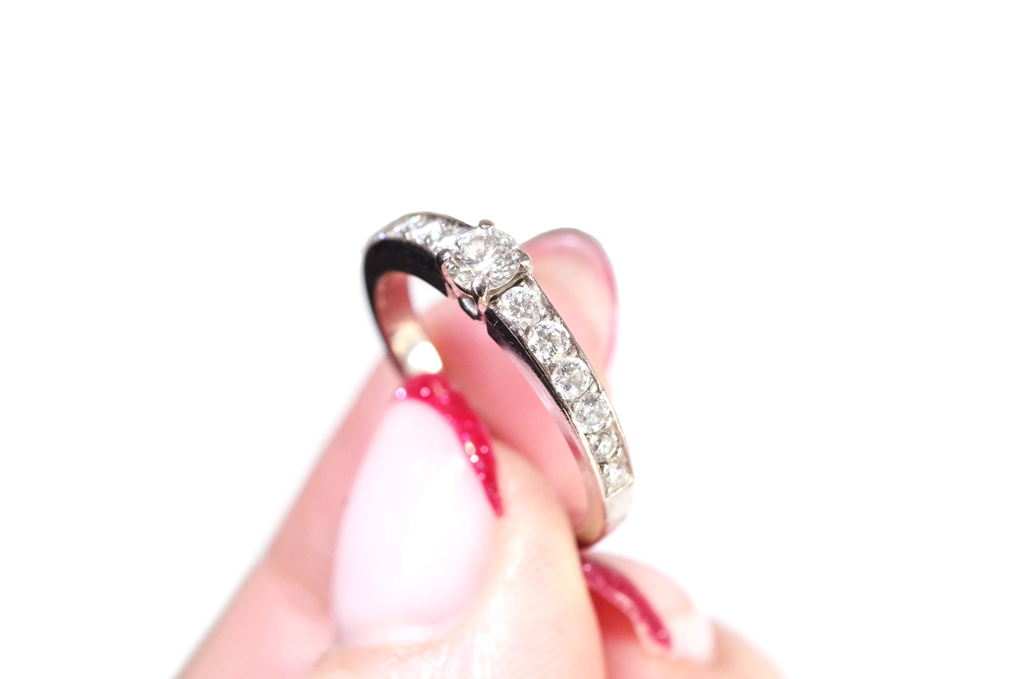 bague diamants en or