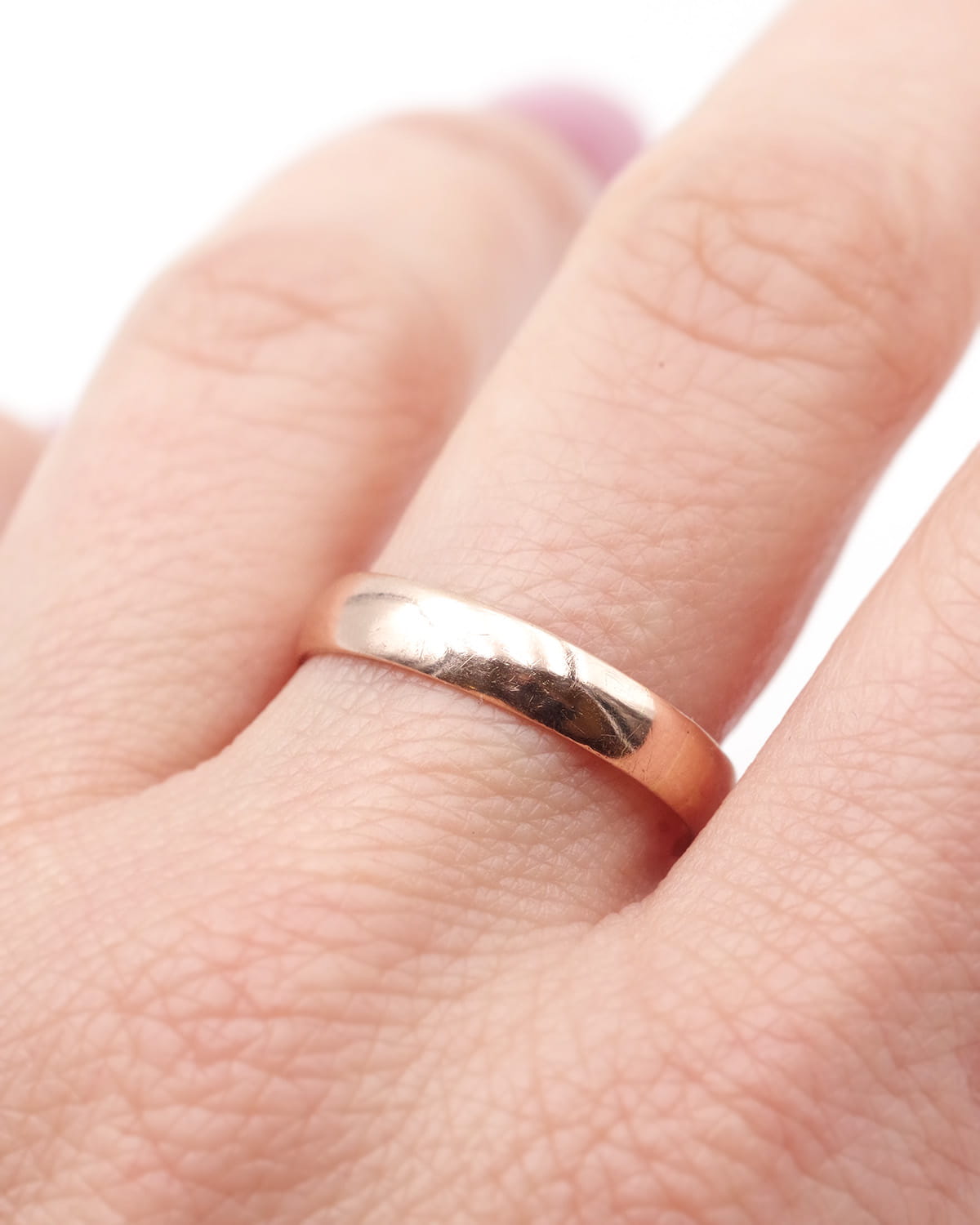 Edwardian wedding band ring
