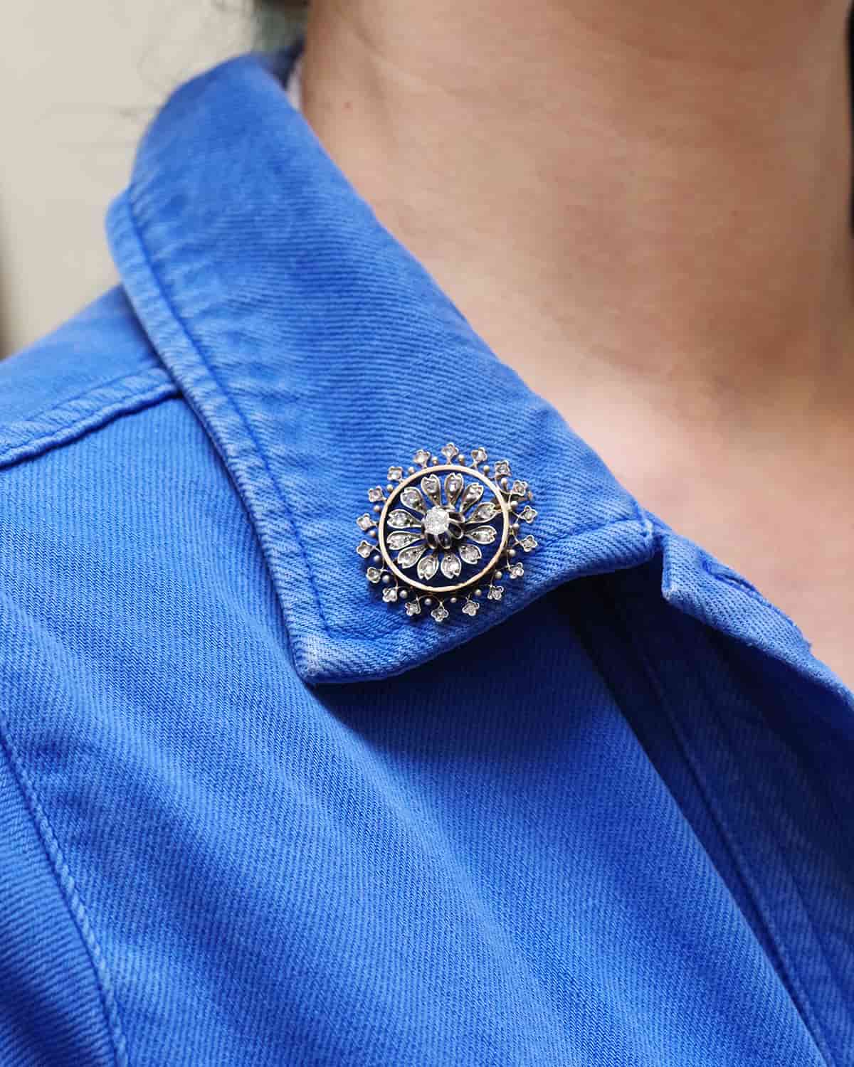 Victorian diamond brooch