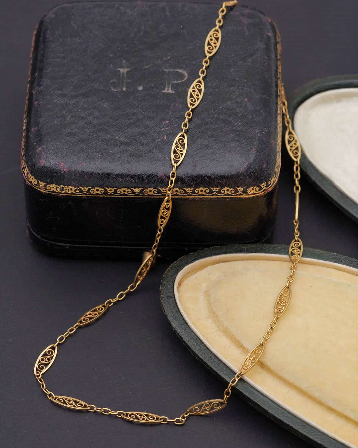 collier maille filigrane chaine de montre