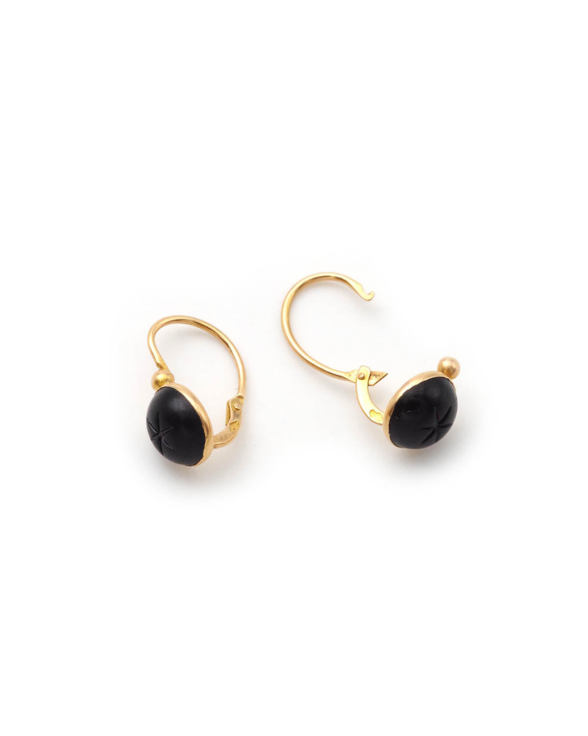 Antique victorian black earrings