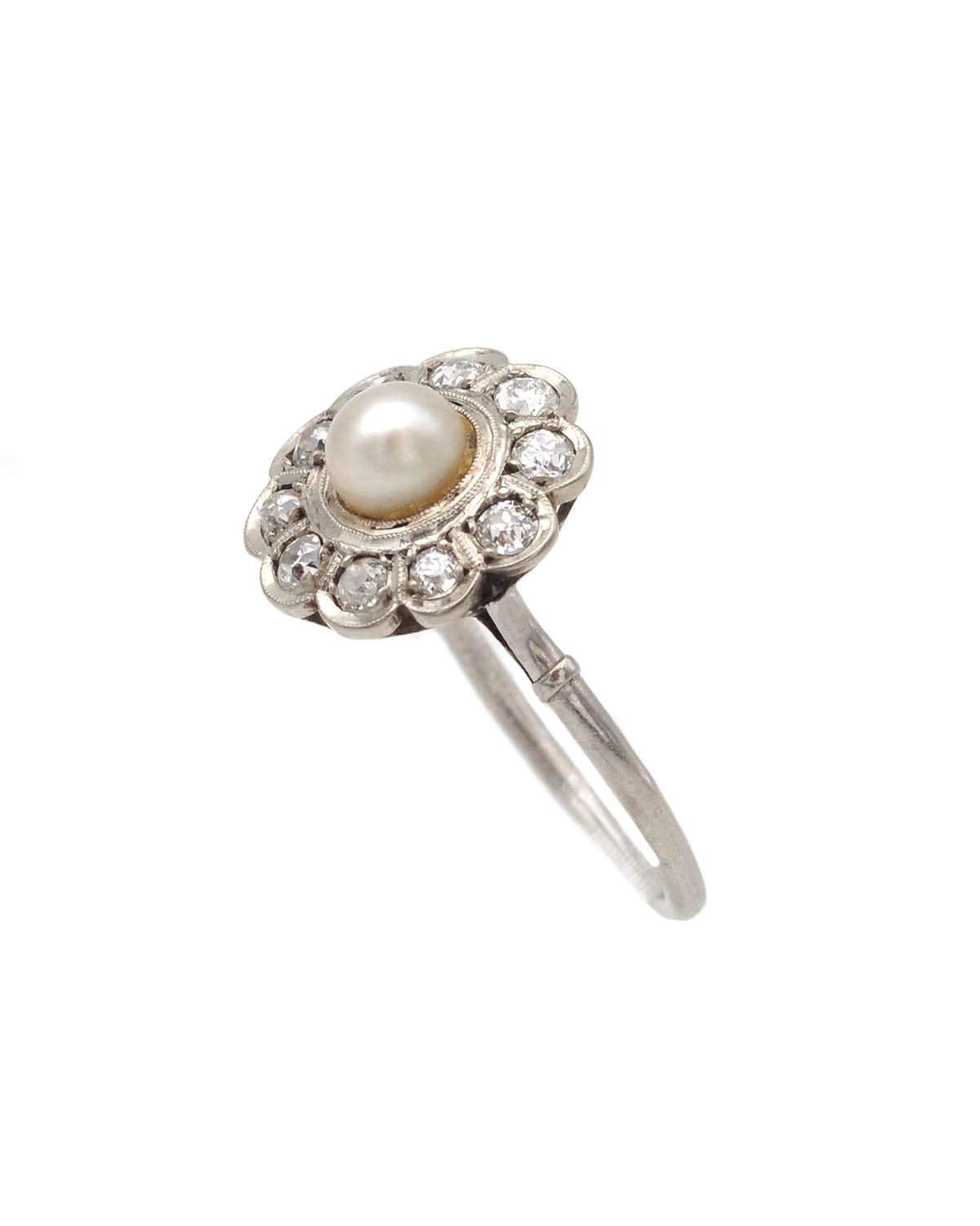 bague perle fine en or