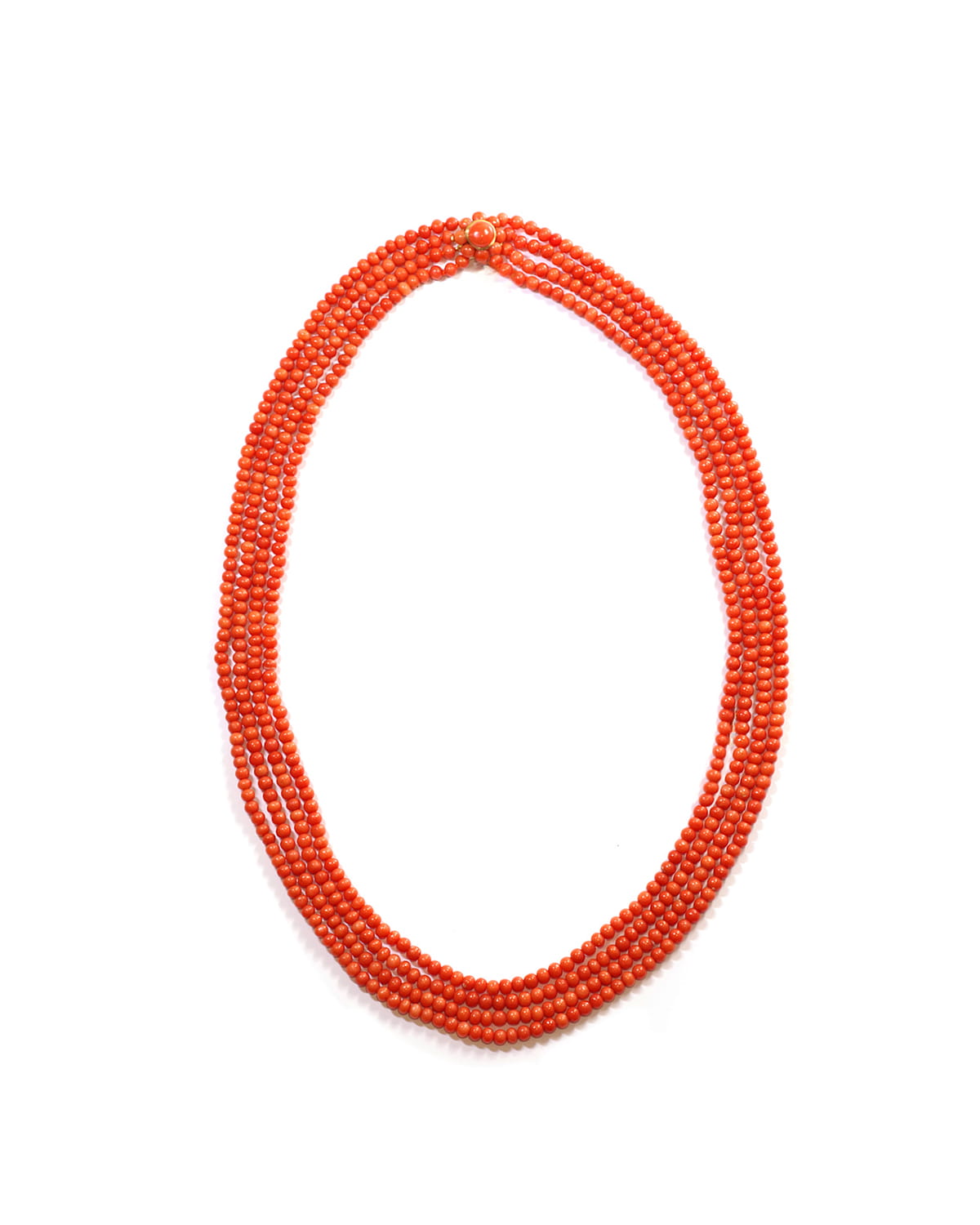 Antique coral pearl necklace