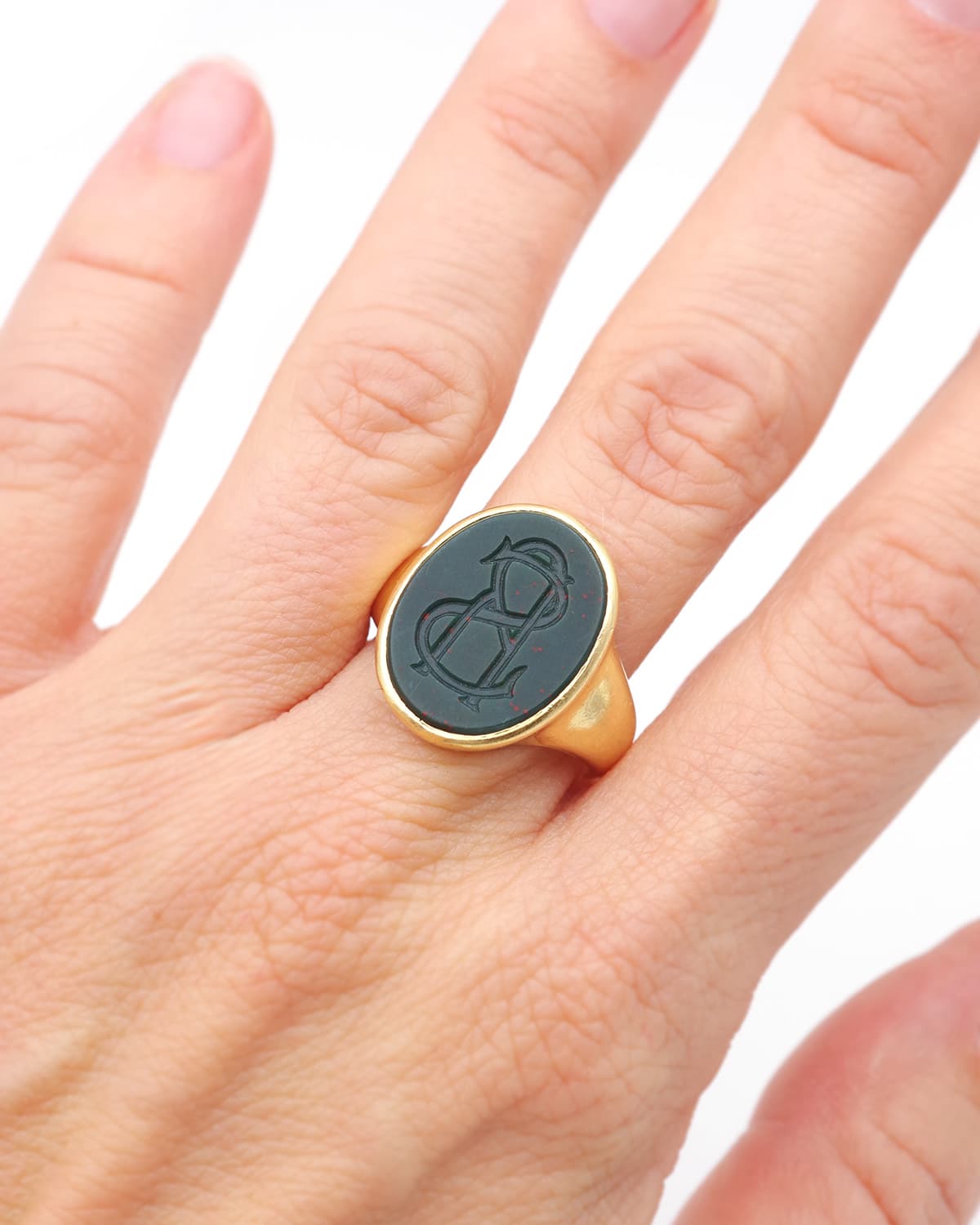 Bague homme jaspe sanguin