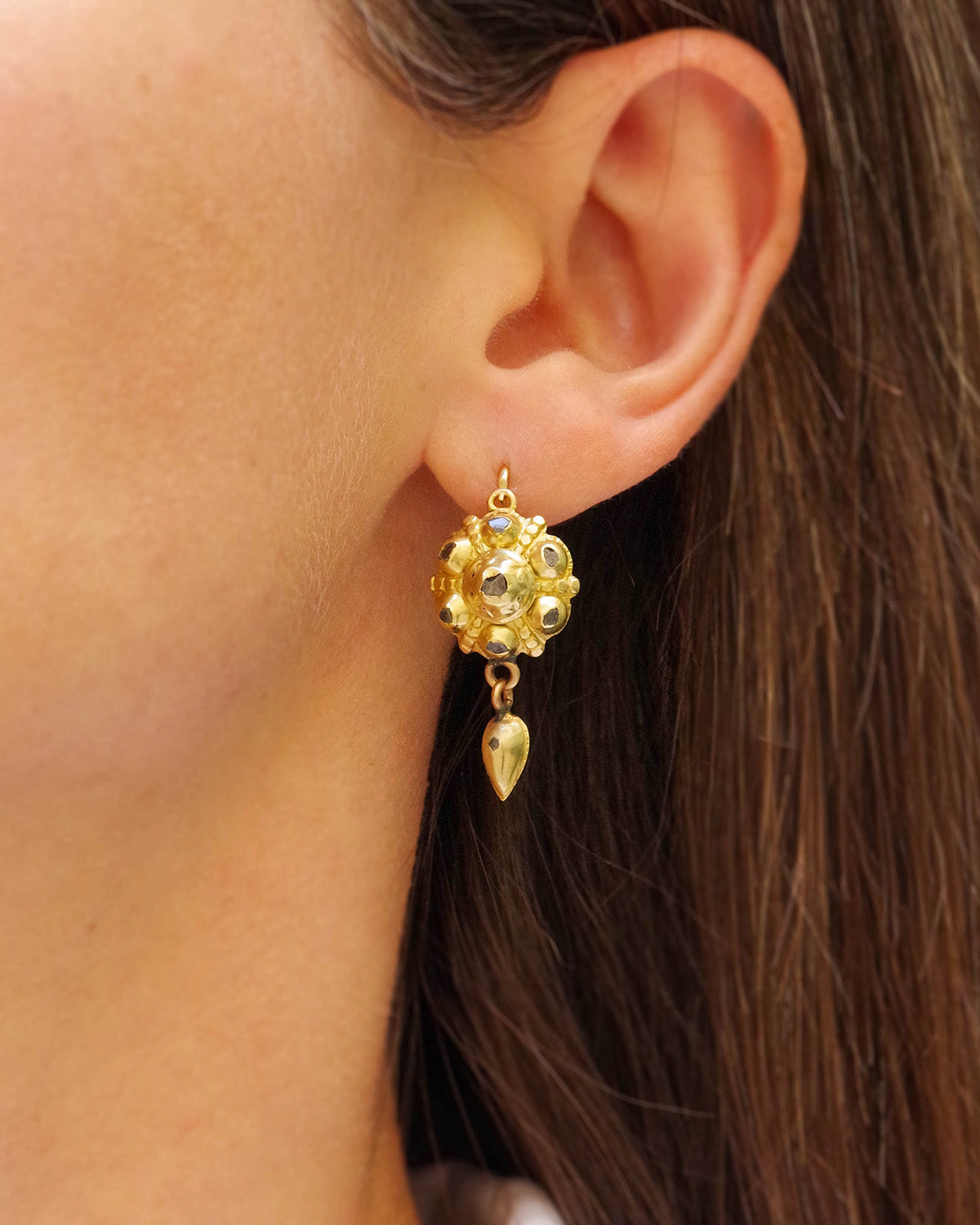 Boucles d'oreille ibériques diamants