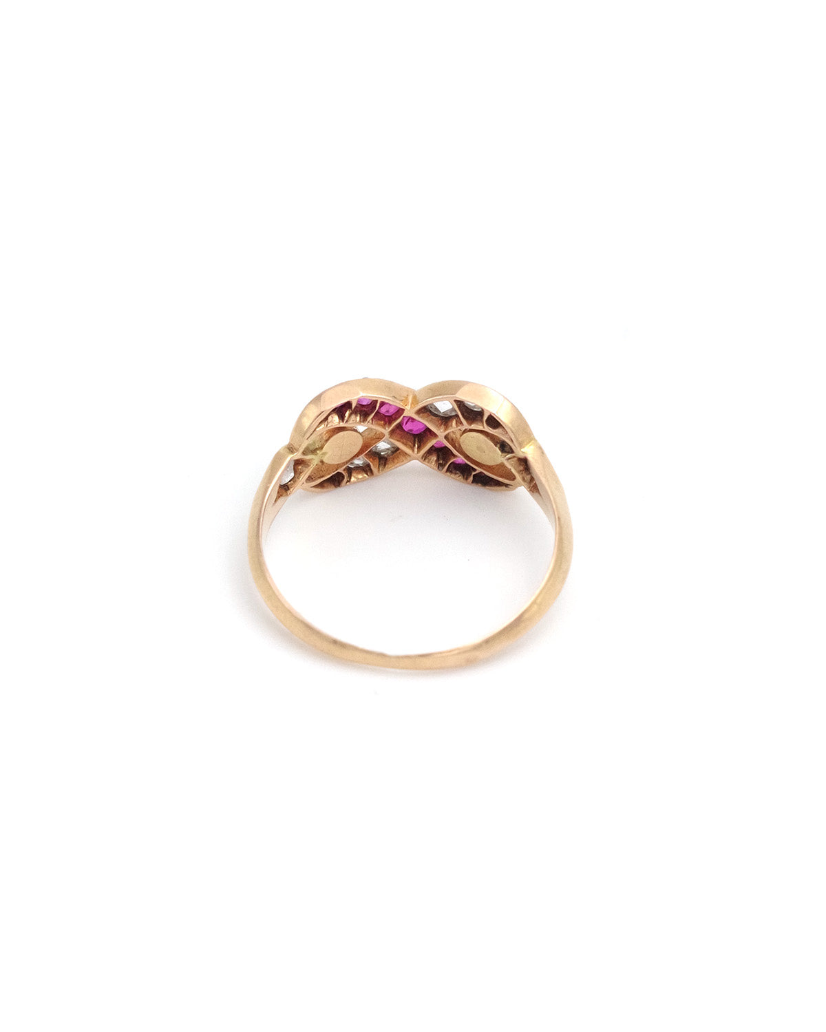 bague infini rubis diamants en or