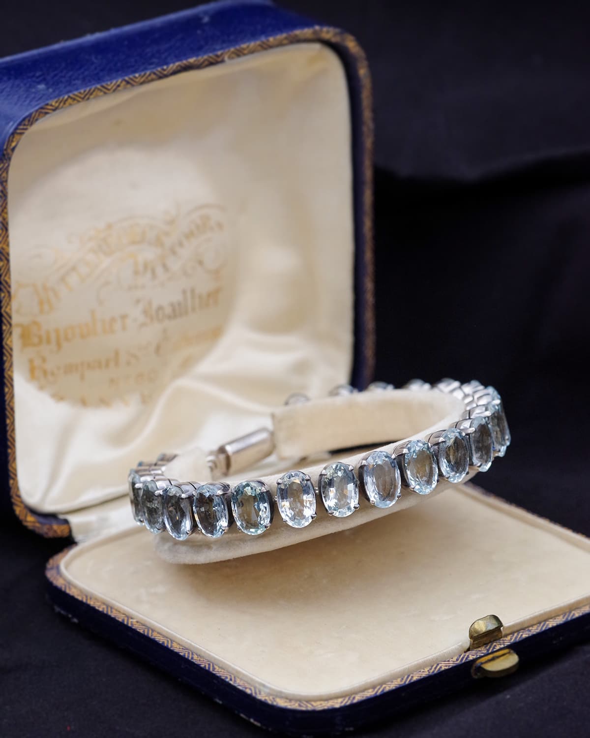 Aquamarine silver bracelet
