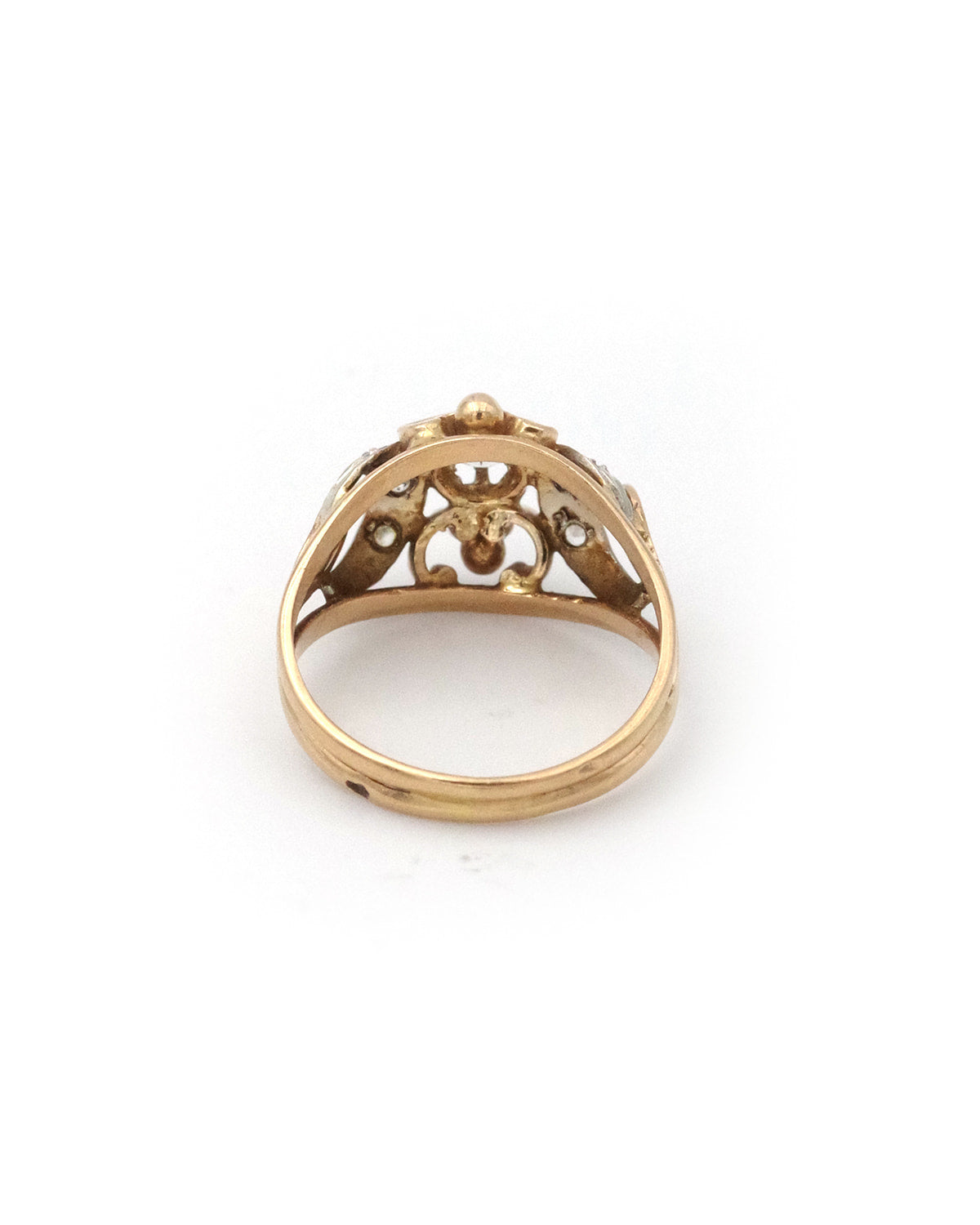 Bague imitation diamant en or