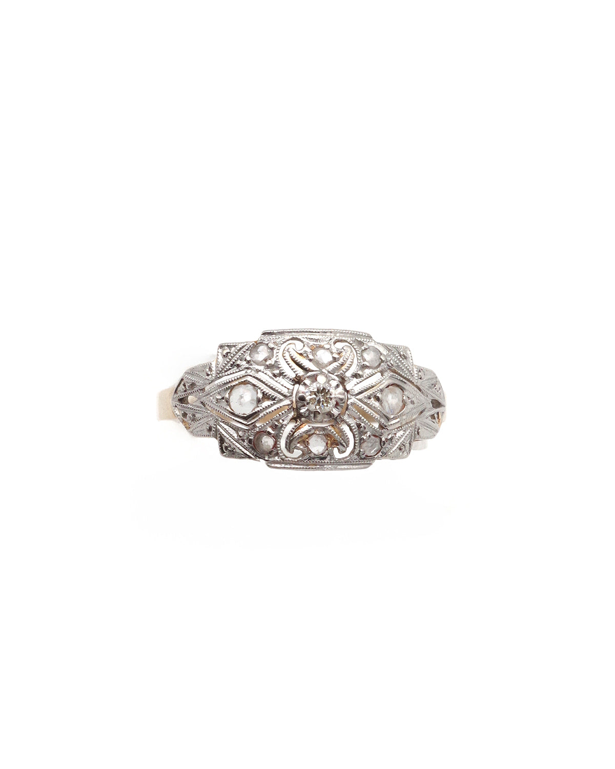 bague bandeau art deco diamants