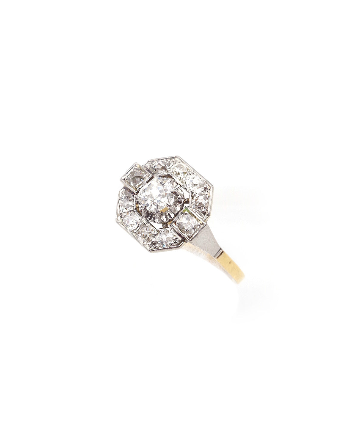 Art deco platinum diamond ring