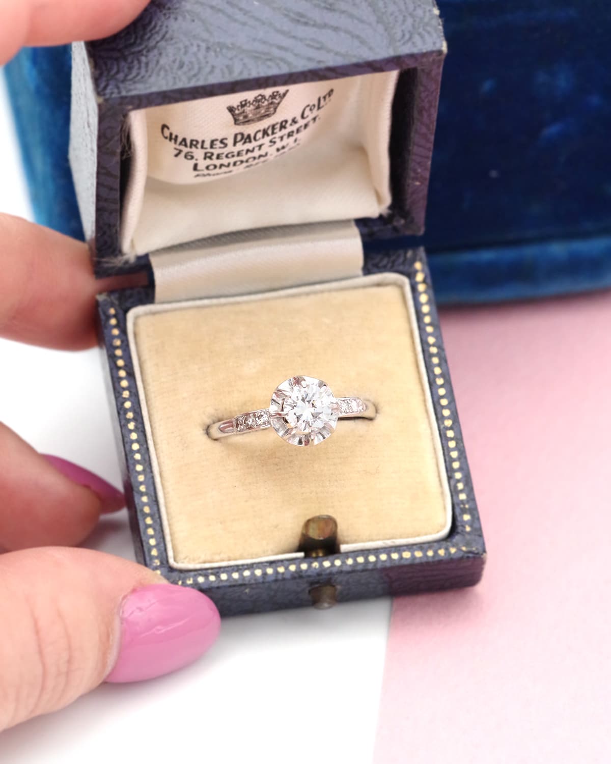 Art deco platinum ring
