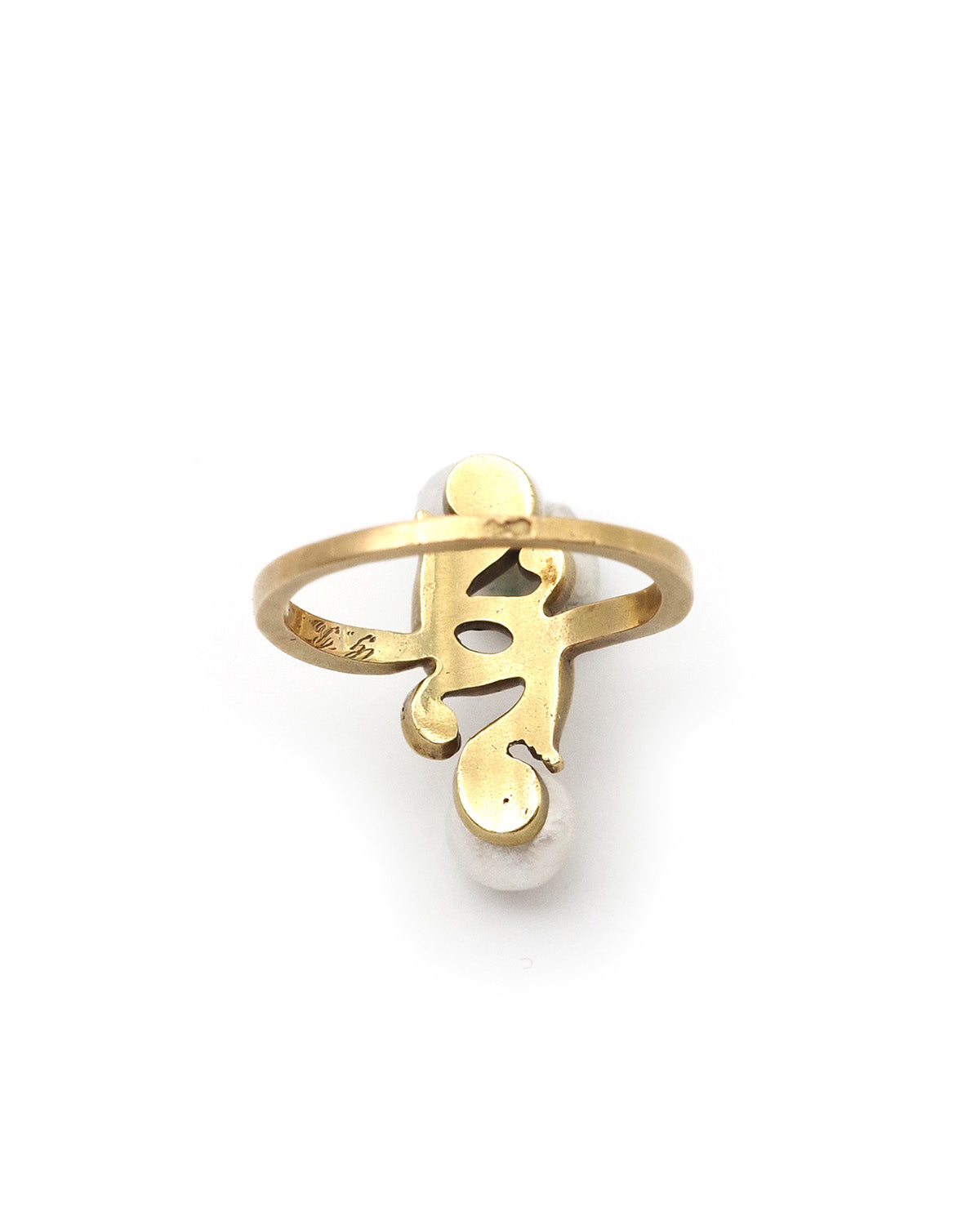 Art Nouveau pearl ring