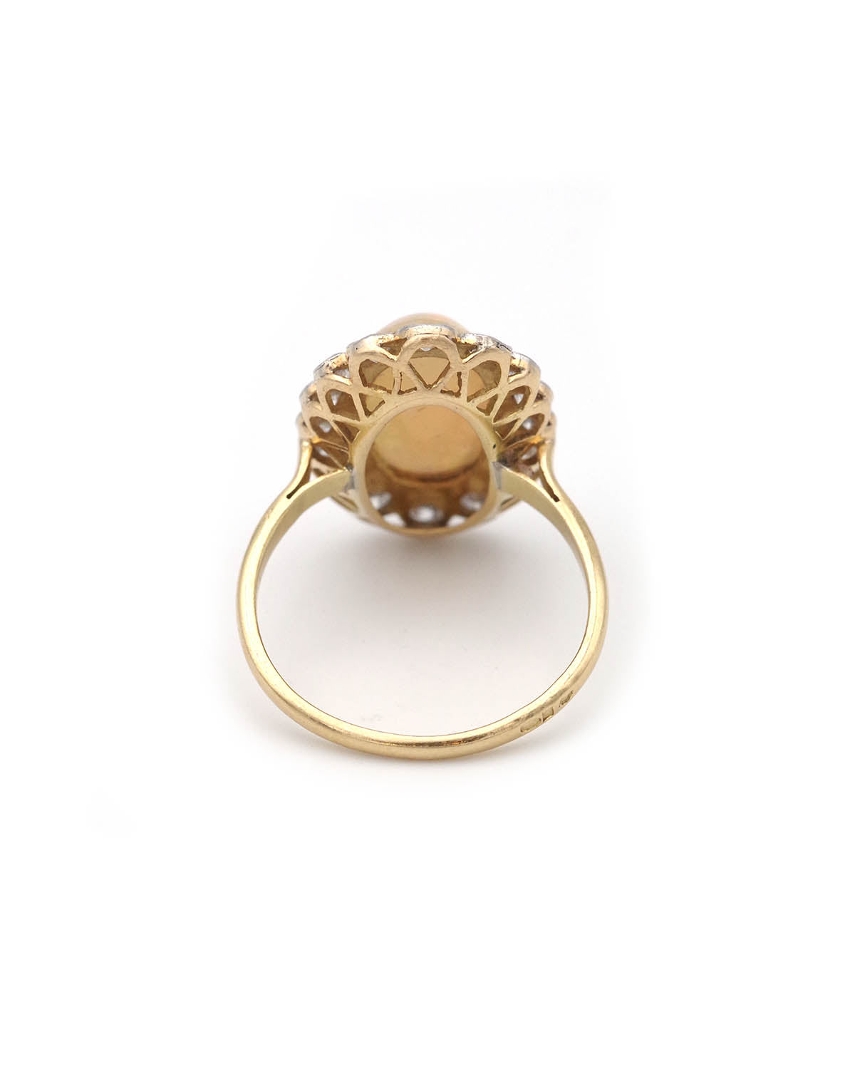 Bague opale diamants