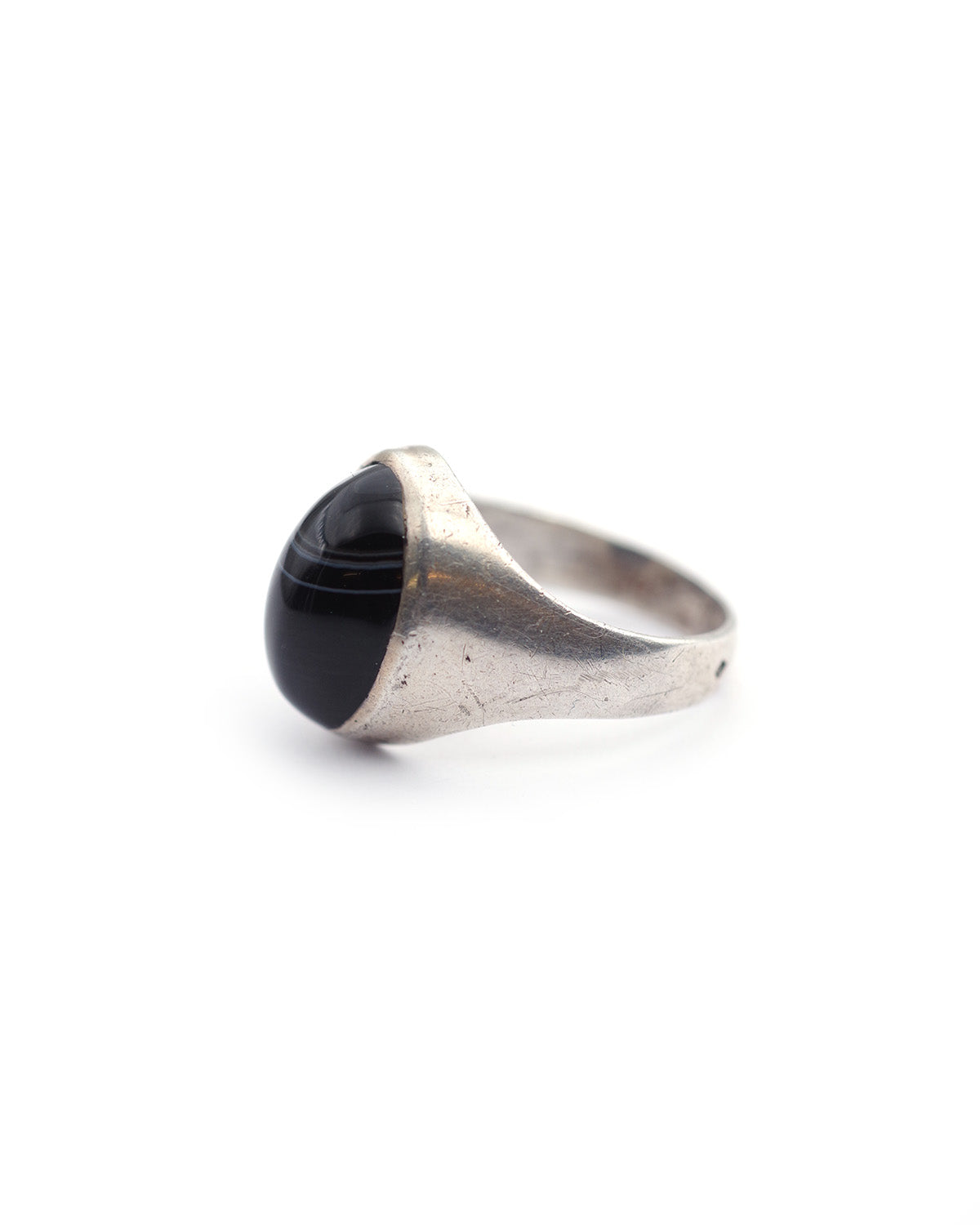 Onyx silver ring