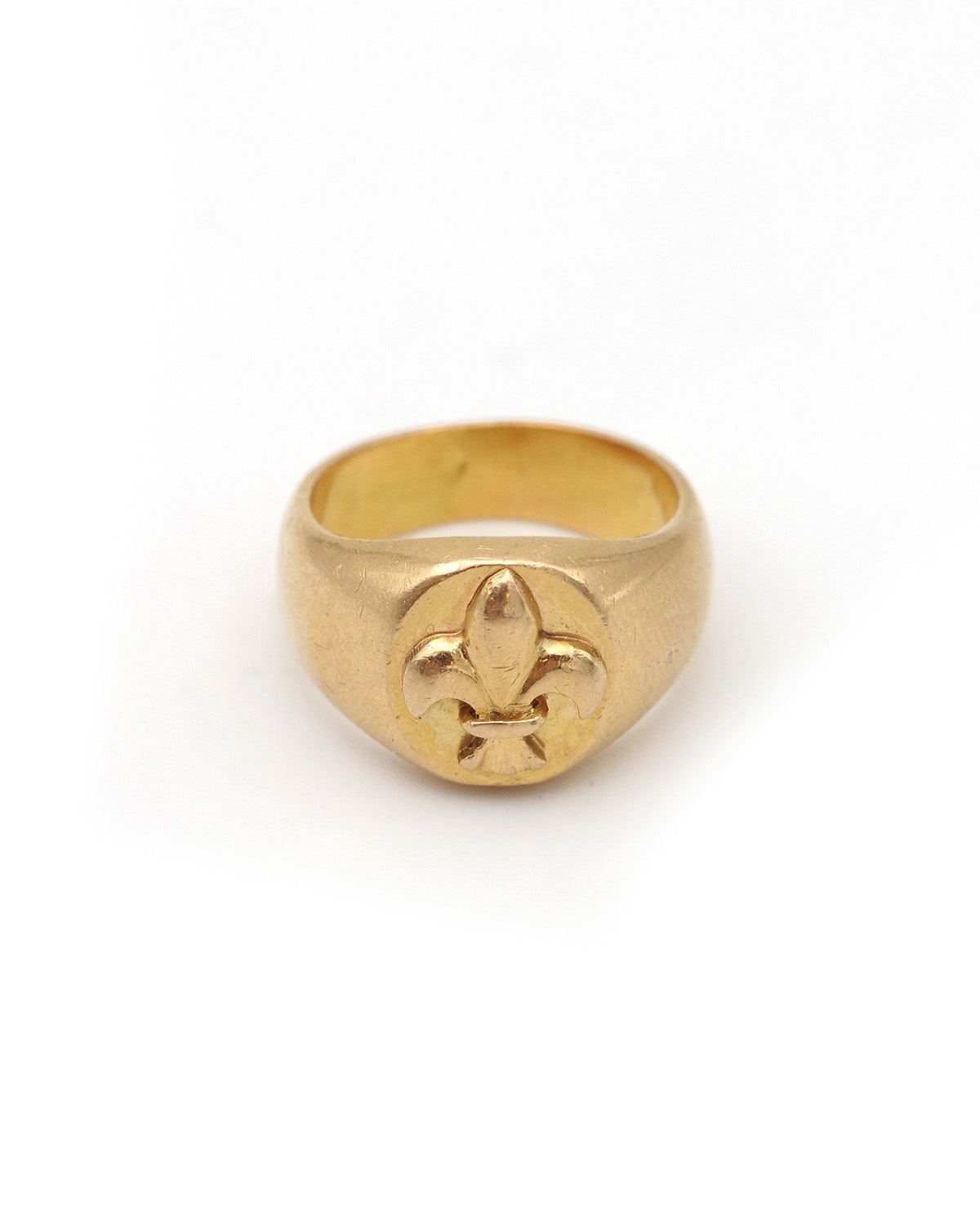 Bague chevalière fleur de lys