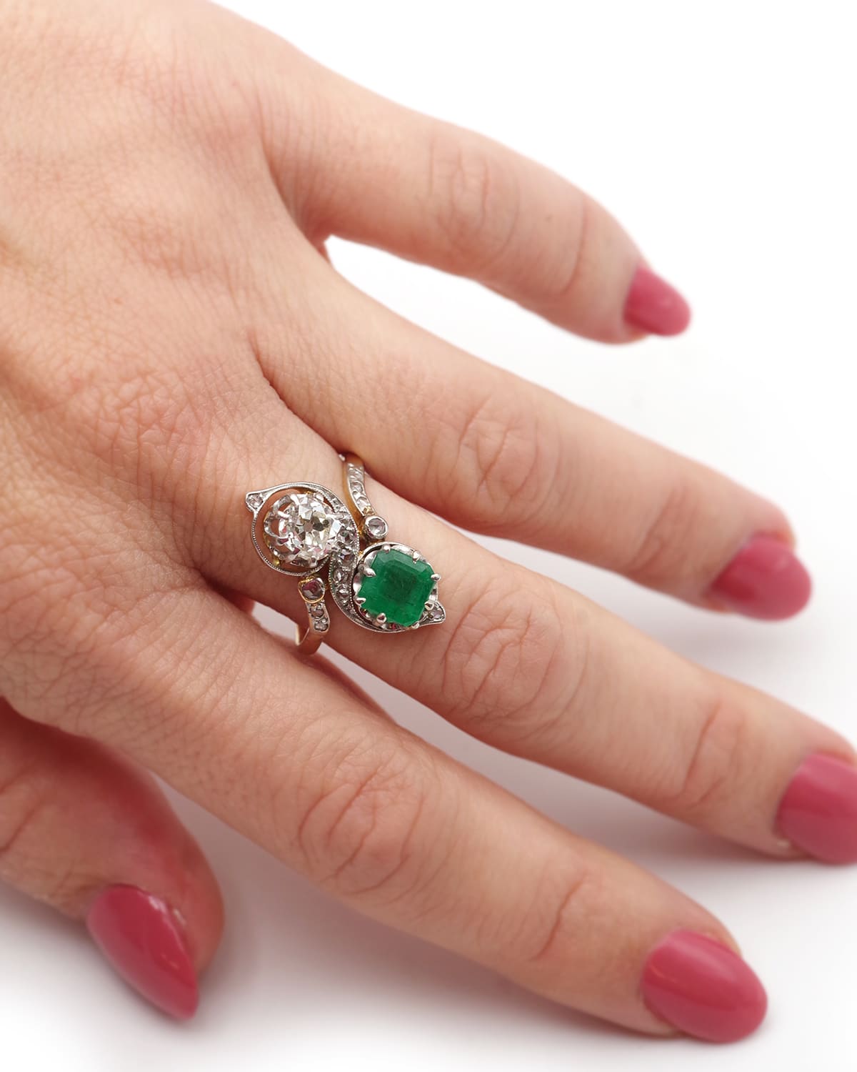 Edwardian belle epoque toi et moi ring