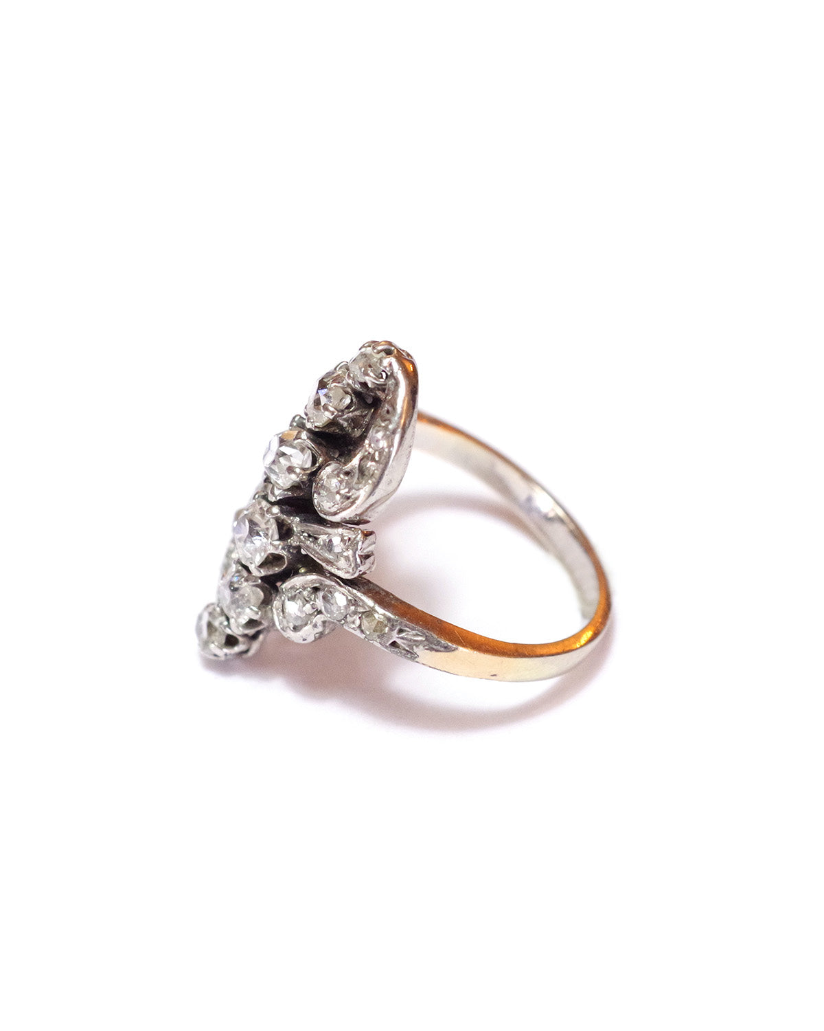 Bague marquise belle epoque en or