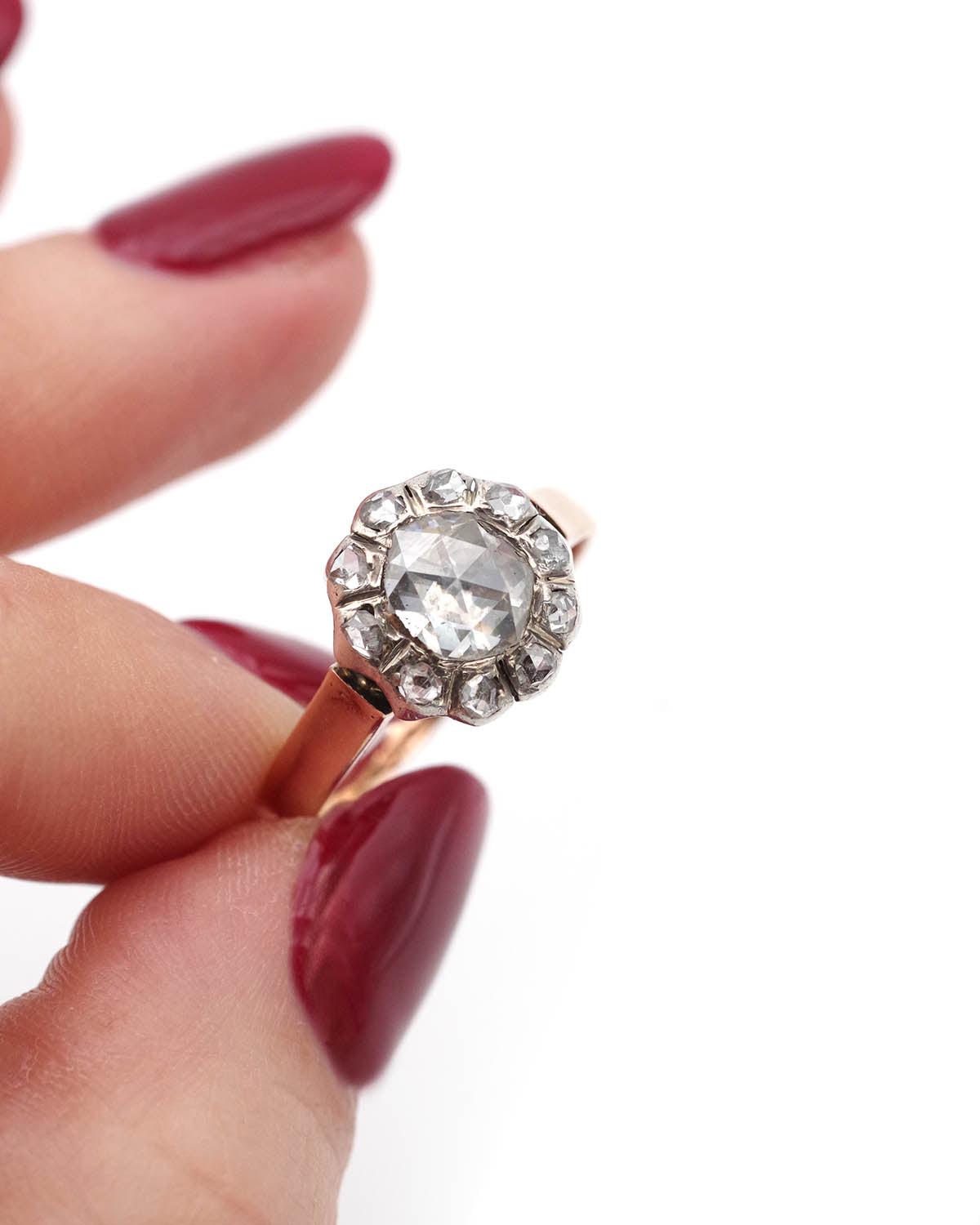 Victorian dutch cut diamond ring