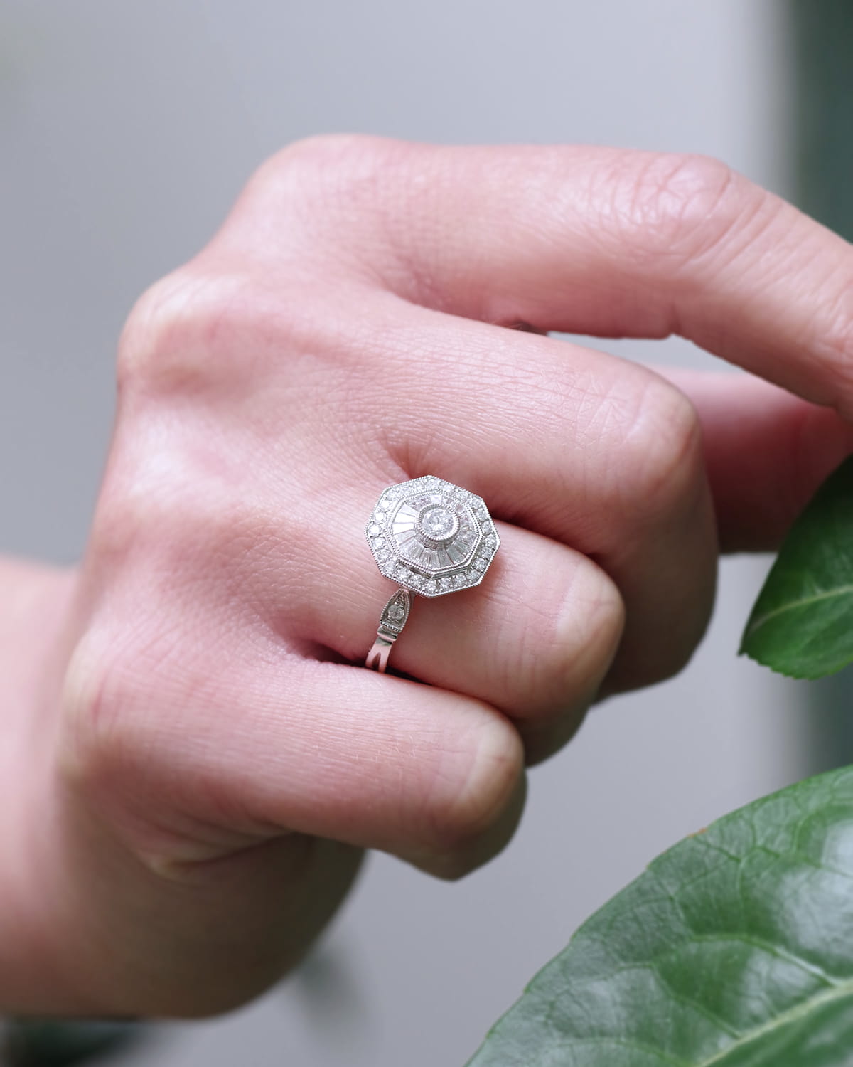 Art deco style diamond ring