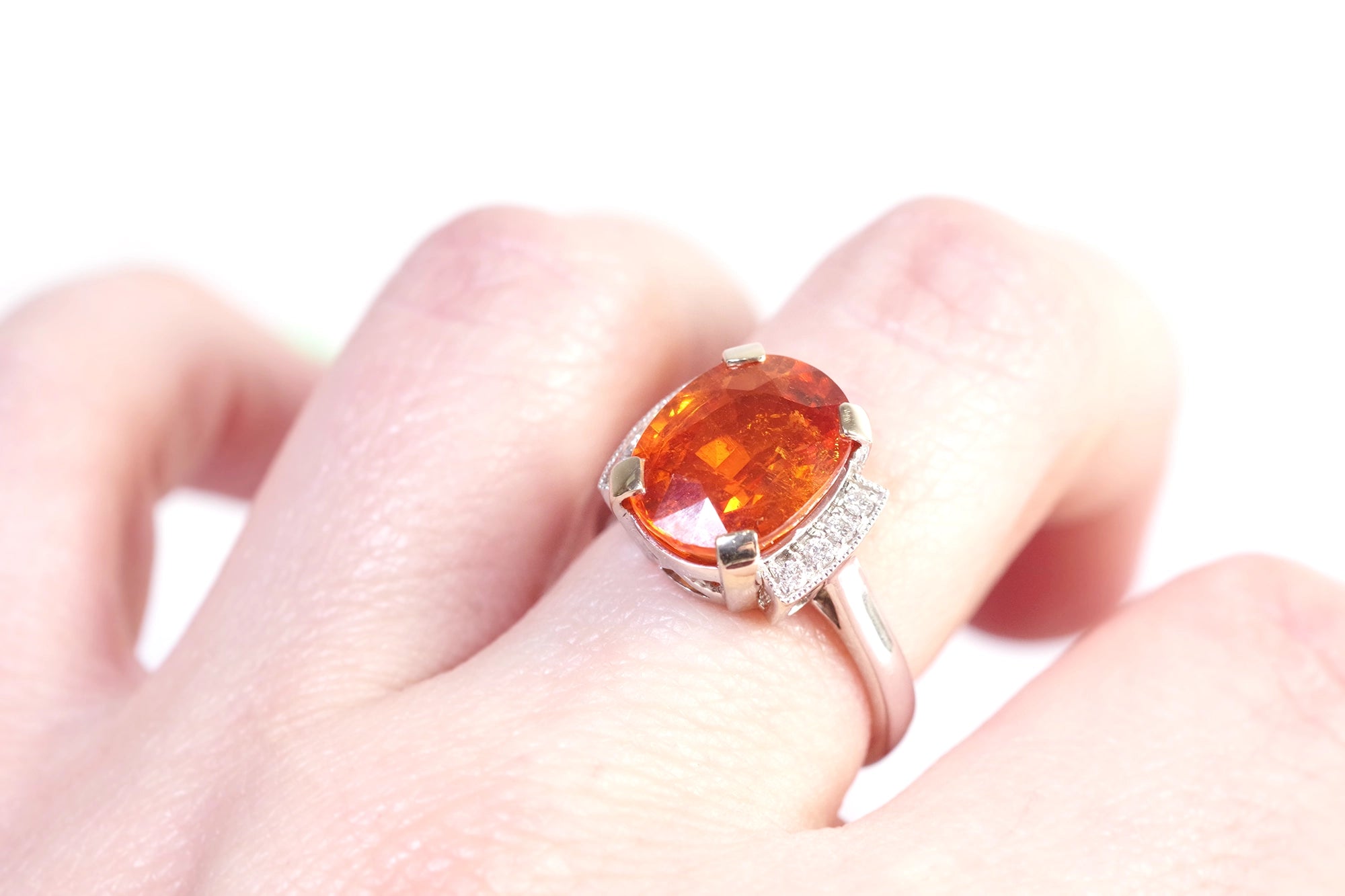 Mandarin garnet ring
