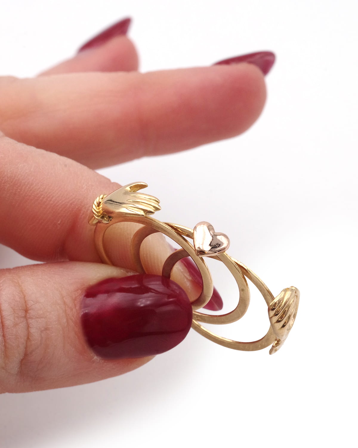 Antique gold fede ring
