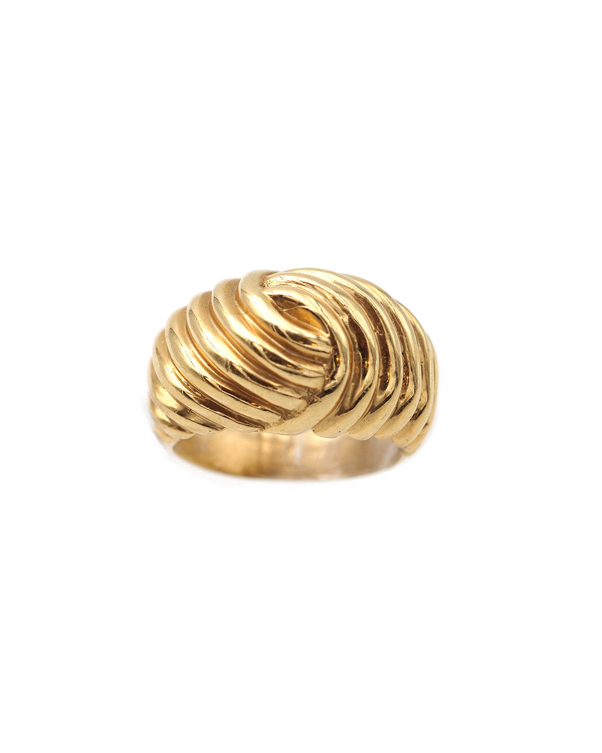 bague bombée croissant en or