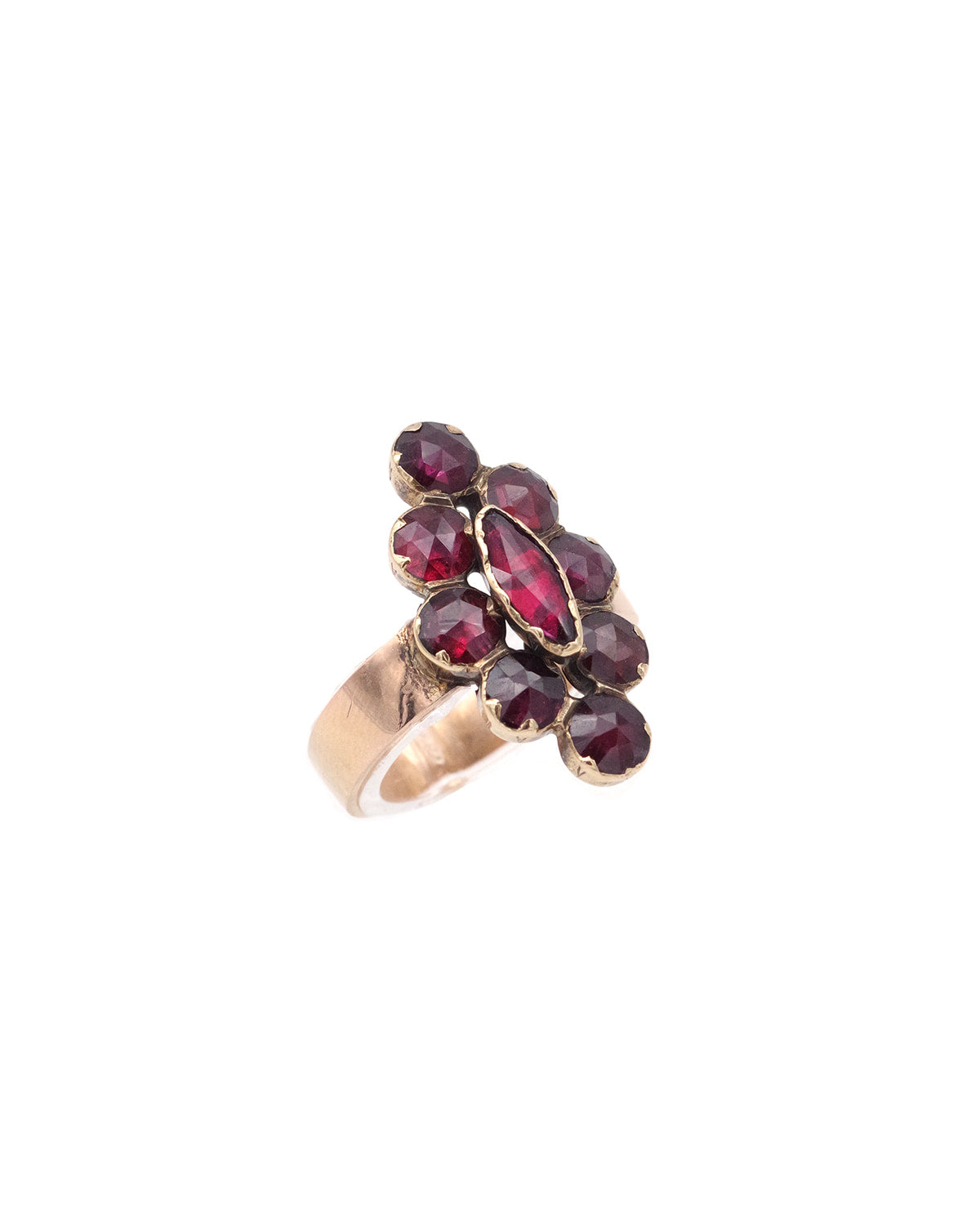 Antique garnet perpignan ring